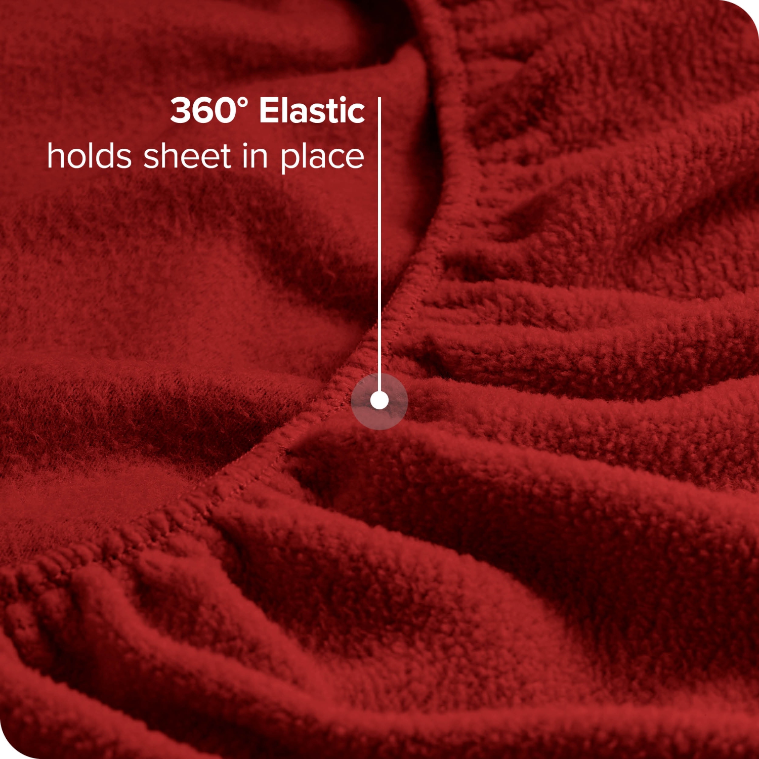 Bare Home Fleece Sheet Set - Plush Polar Fleece, Pill-Resistant Bed Sheets - All Season Warmth, Breathable & Hypoallergenic - Full, Red