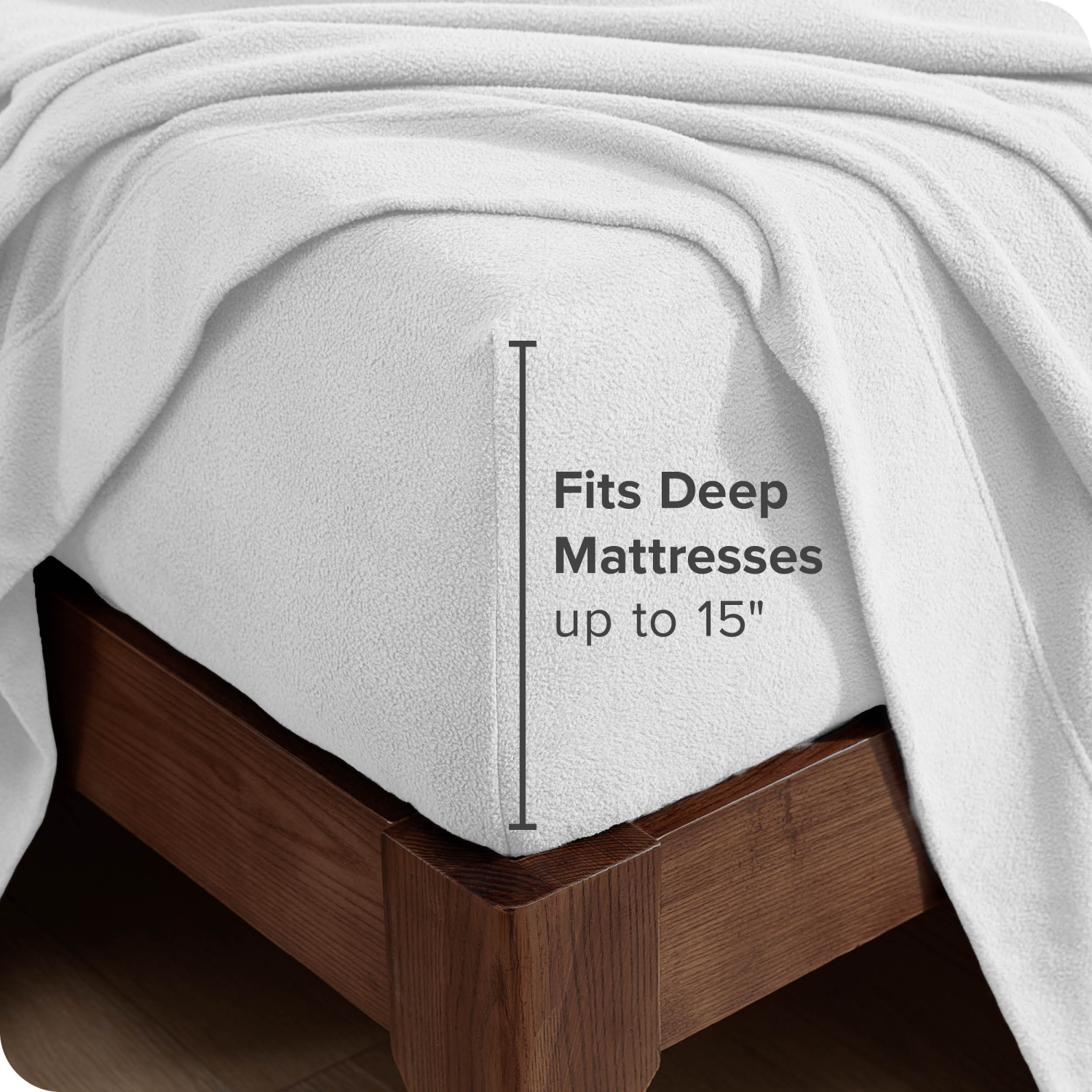 Bare Home Fleece Sheet Set - Plush Polar Fleece, Pill-Resistant Bed Sheets - All Season Warmth, Breathable & Hypoallergenic - Twin XL, Cool White