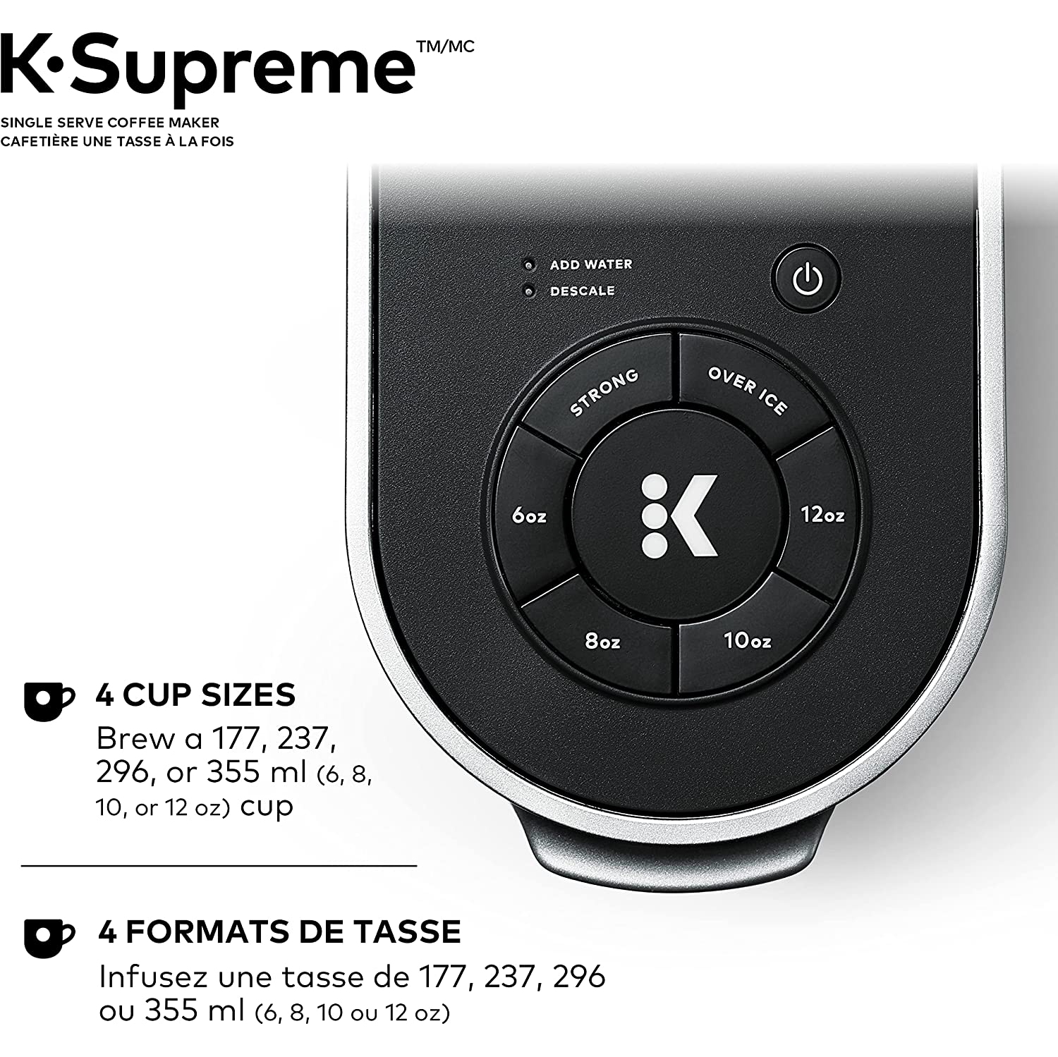Keurig K-Supreme Single Serve K-Cup Pod Coffee Maker, With MultiStream Technology, Black