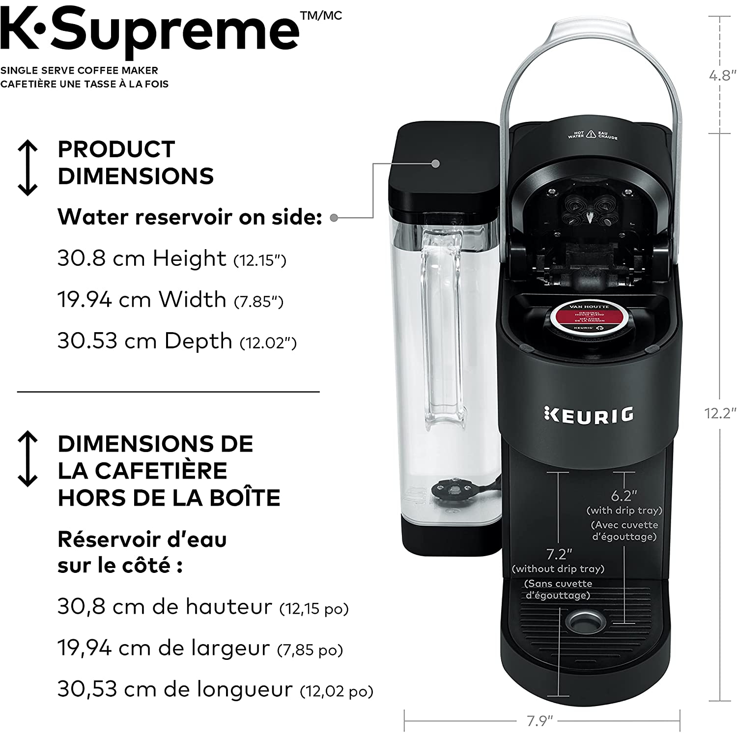 Keurig K-Supreme Single Serve K-Cup Pod Coffee Maker, With MultiStream Technology, Black