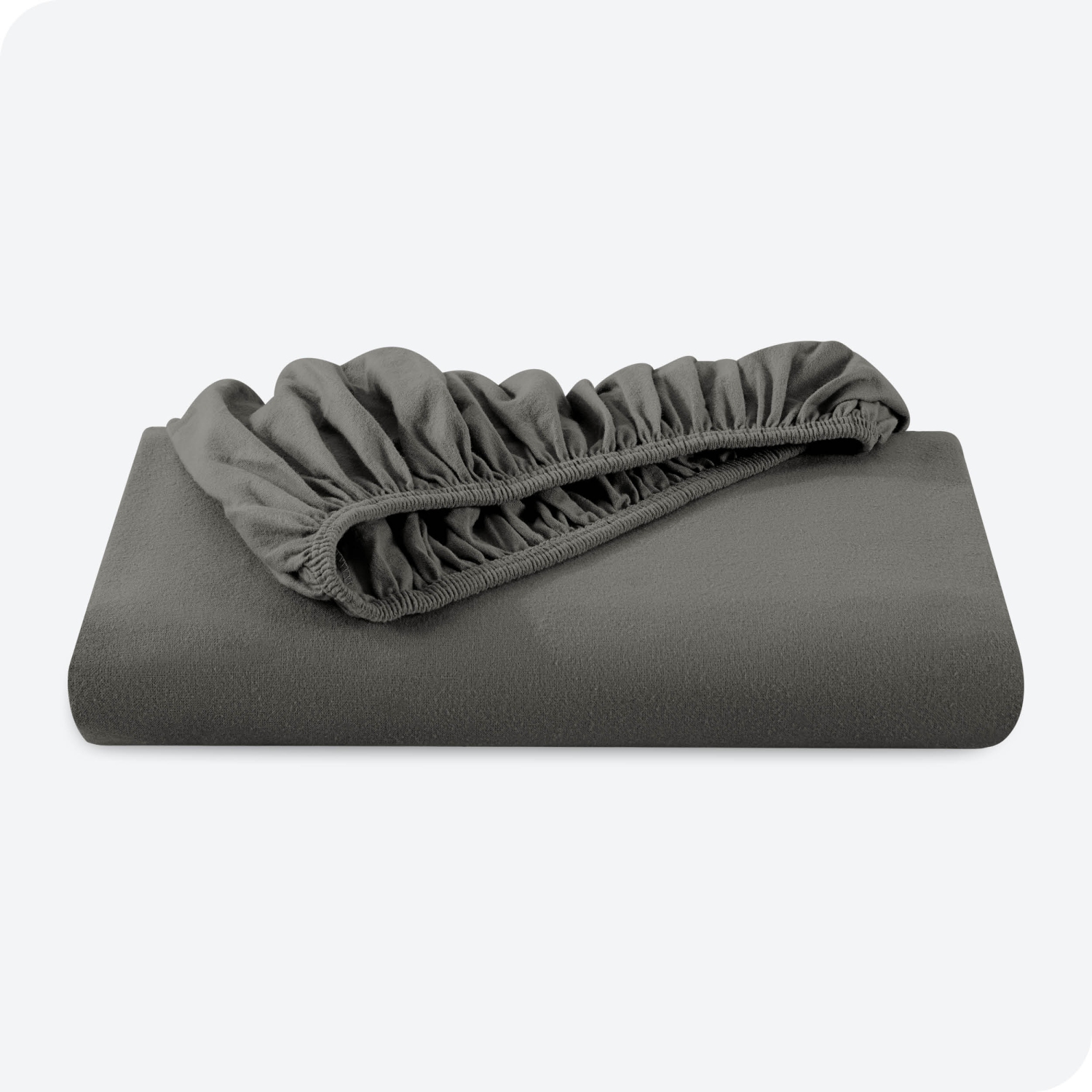 Drap-housse en flanelle Bare Home 100 % coton - velours doux, flanelle brossé double - Pochette profonde - très grand, gris