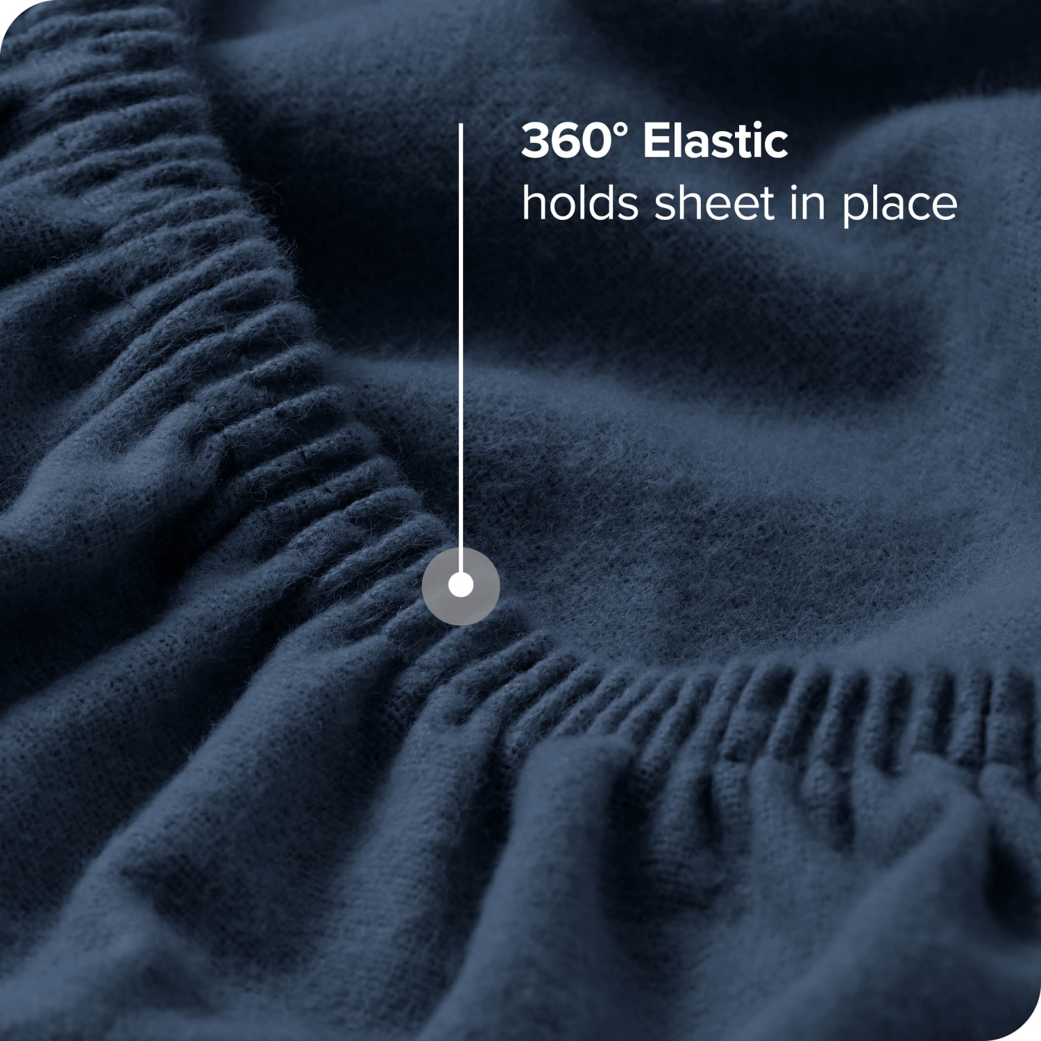 Drap-housse en flanelle Bare Home 100 % coton - velours doux, flanelle brossé double - Pochette profonde - simple TG, bleu foncé