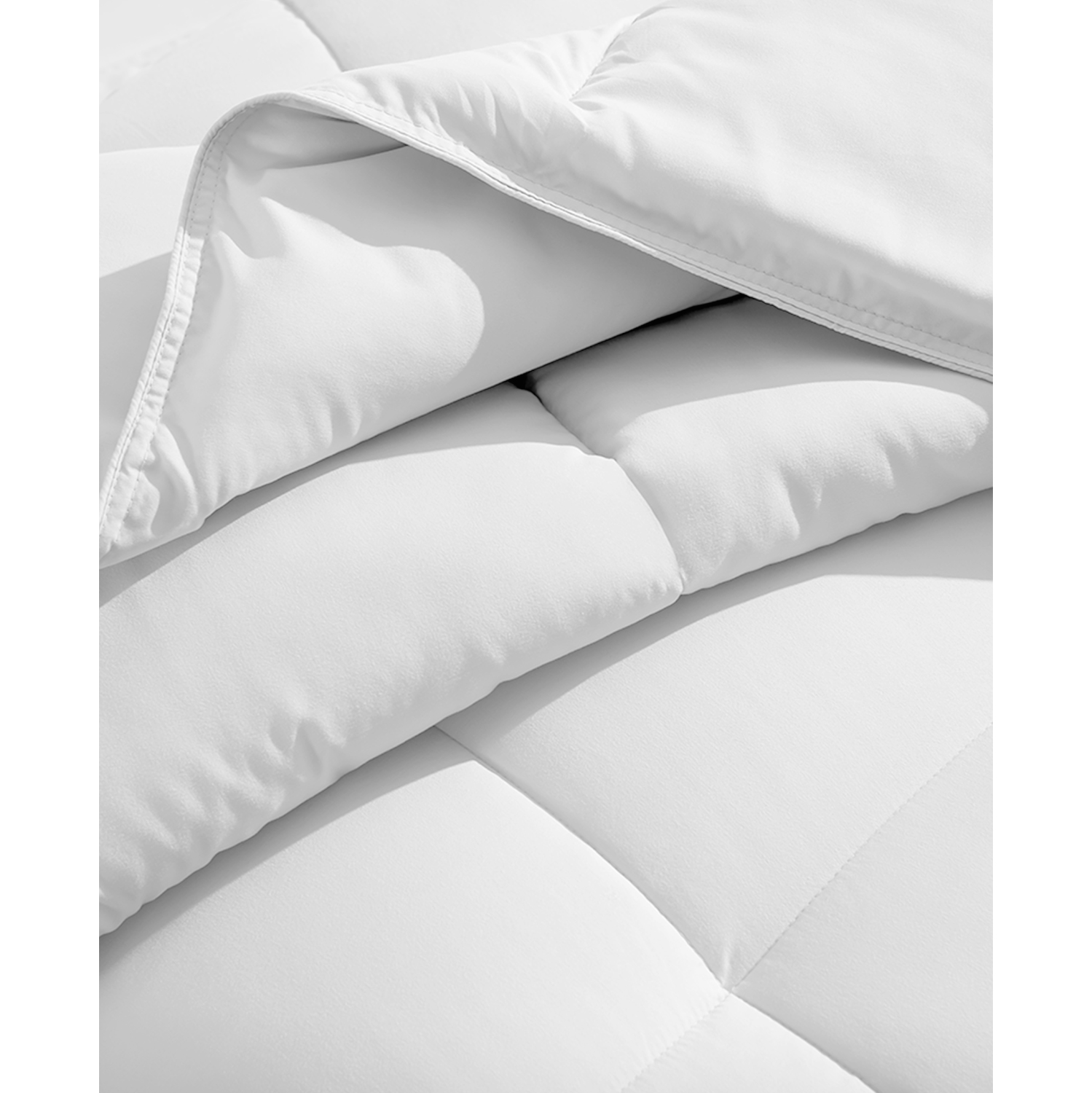 Pièce de couette en duvet toutes saisons à coutures Boîte haut de gamme, blanc, très grand lit surdimensionné