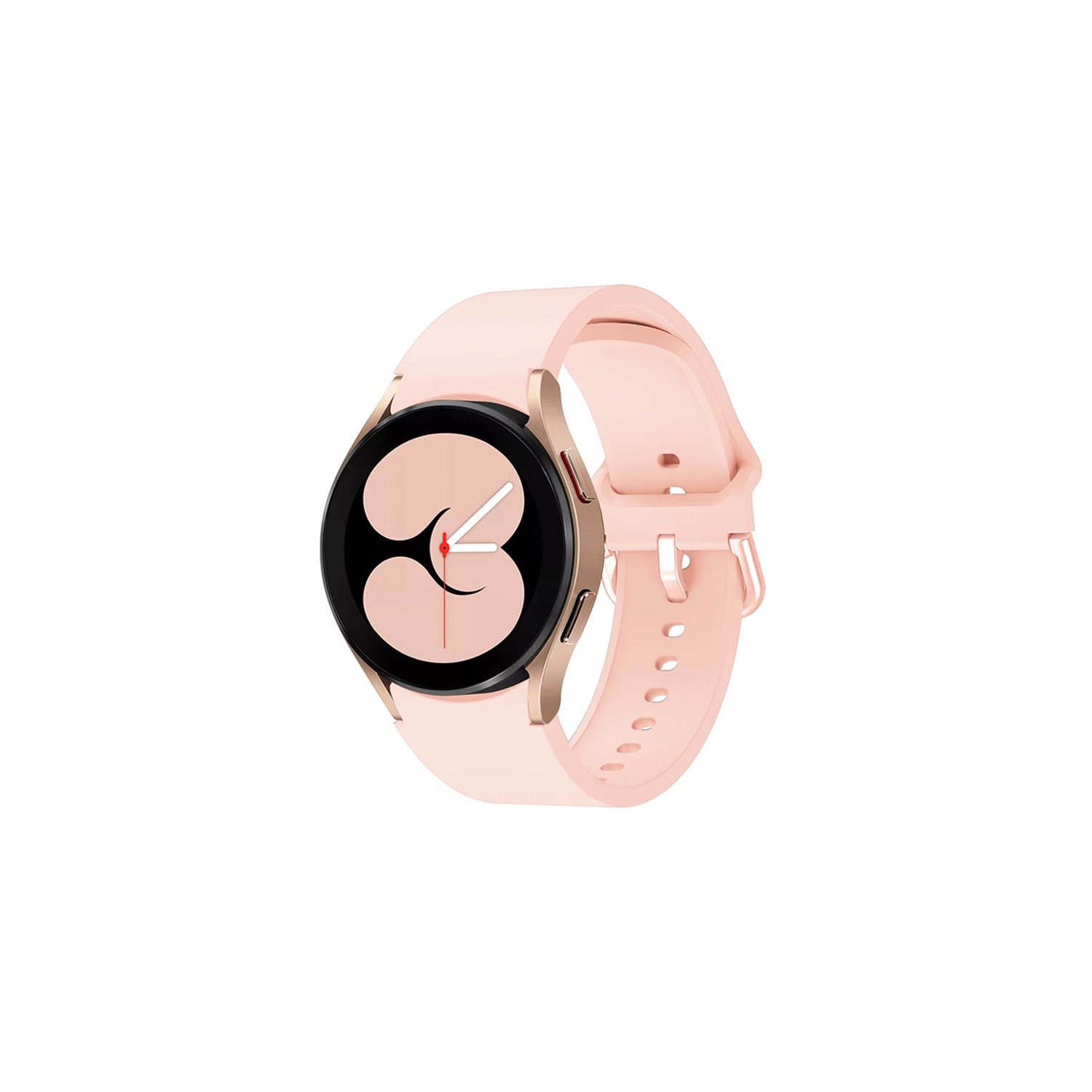 Bracelet de montre en caoutchouc de silicone de couleur solide StrapsCo pour Samsung Galaxy Watch 4 - Rose
