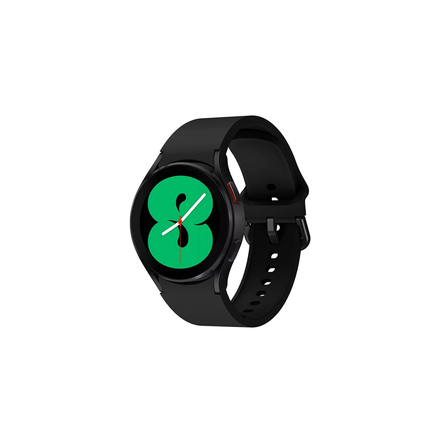Bracelet de montre en caoutchouc de silicone de couleur solide StrapsCo pour Samsung Galaxy Watch 4 - Noir
