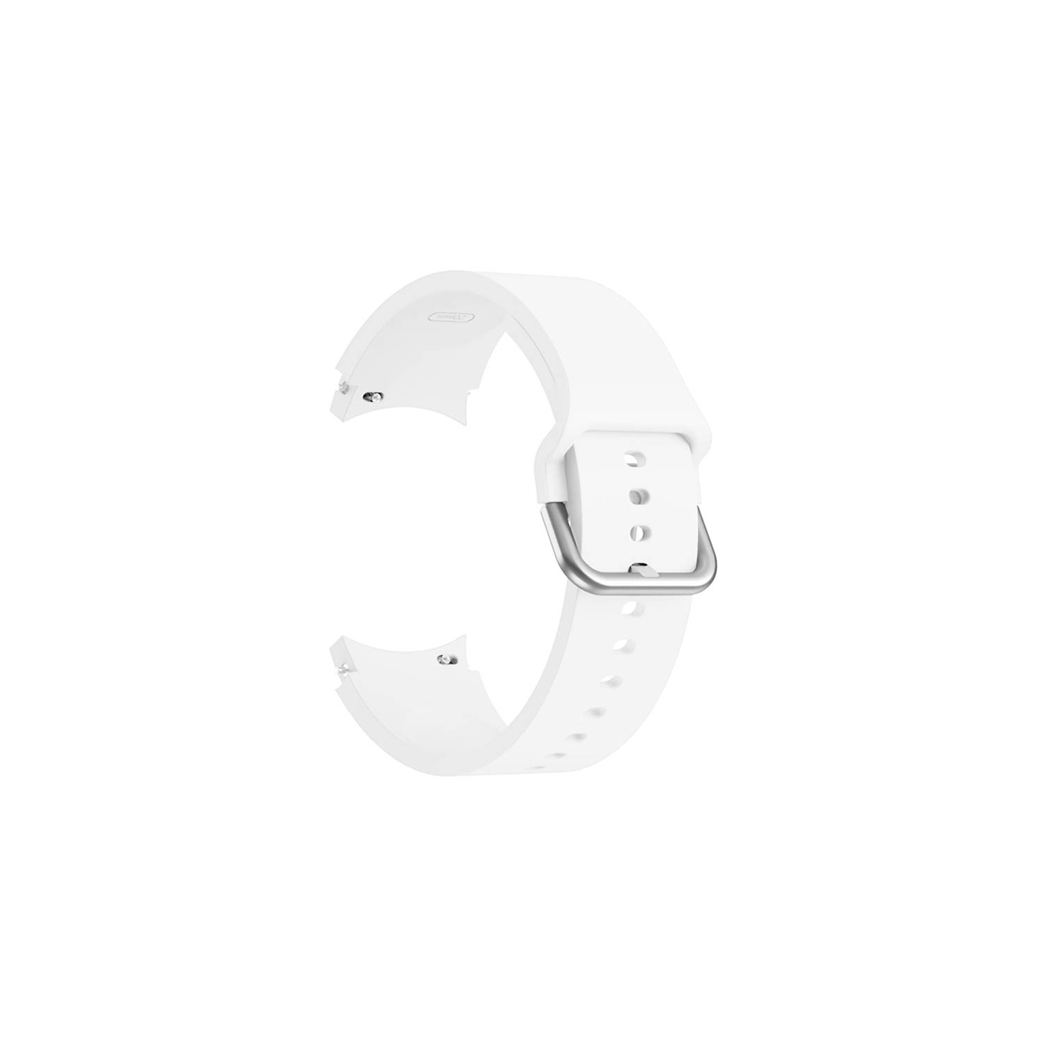 Bracelet de montre en caoutchouc de silicone de couleur solide StrapsCo pour Samsung Galaxy Watch 4 - Blanc