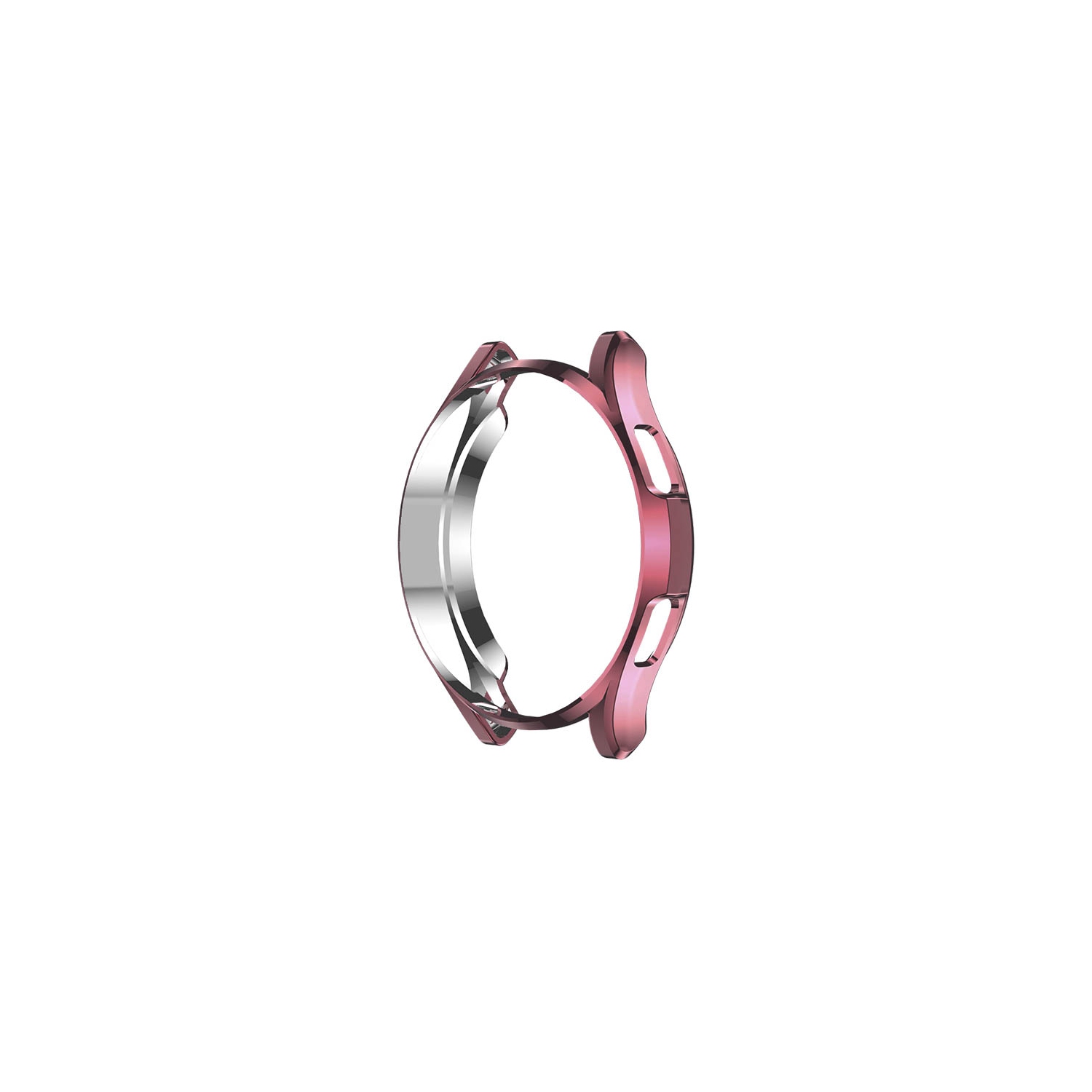 StrapsCo Metallic TPU Rubber Shield Guard for Samsung Galaxy Watch 4 - For 42mm Galaxy Watch4 Classic - Pink