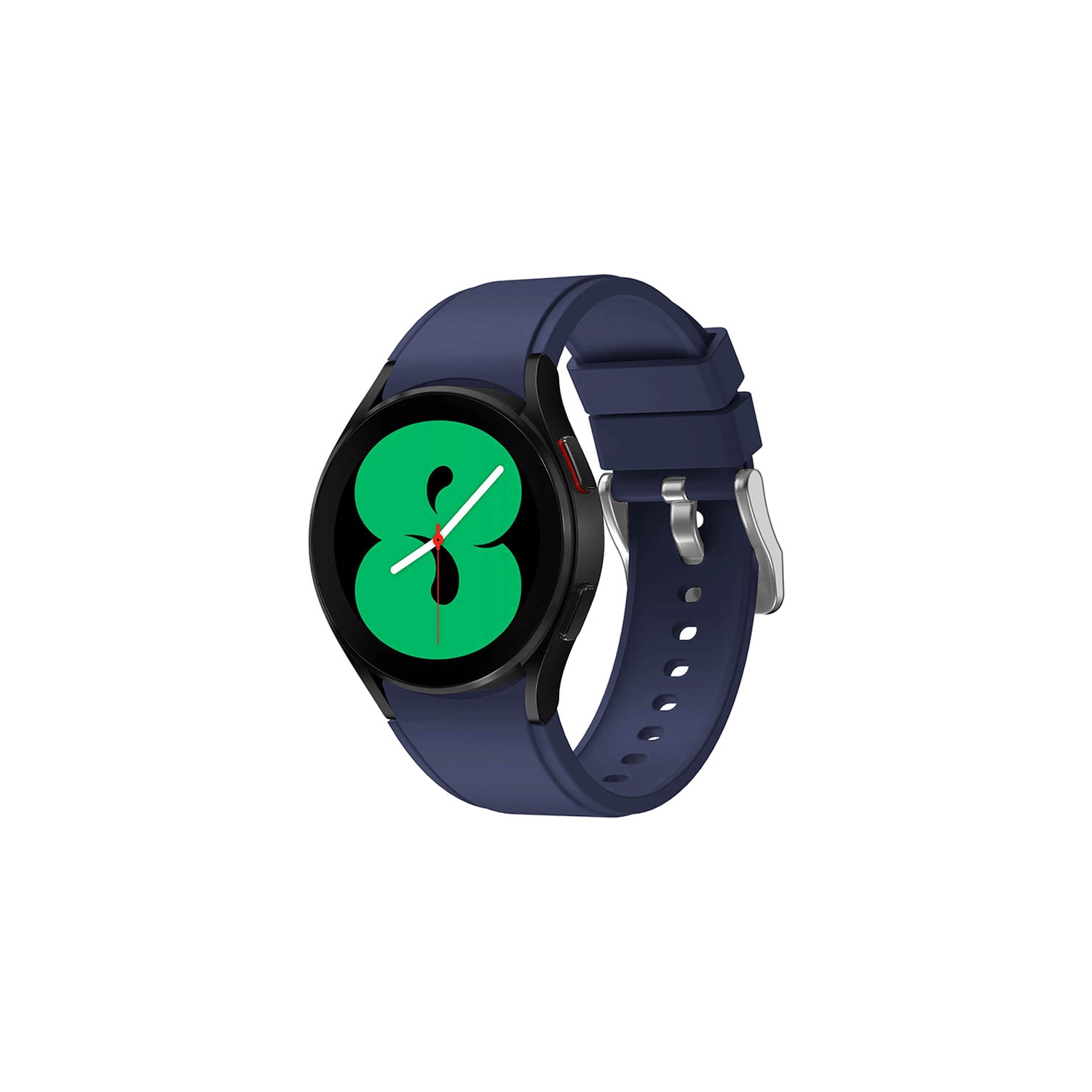 StrapsCo Soft Silicone Rubber Watch Band Strap for Samsung Galaxy Watch 4 - Midnight Blue