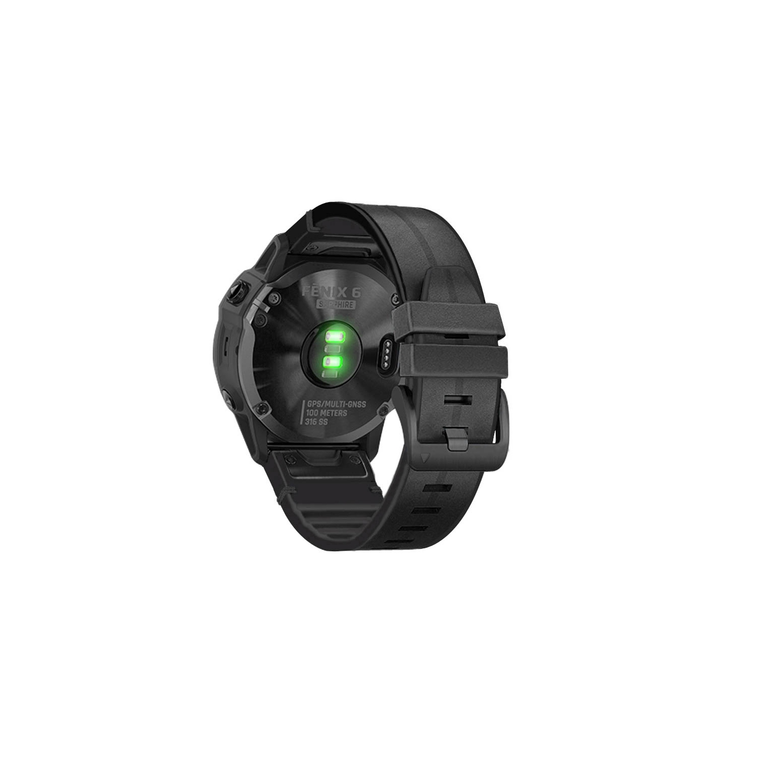 Bracelet en silicone StrapsCo pour Garmin Fenix 5 / 5 Plus / 6 / Forerunner 935 - Noir