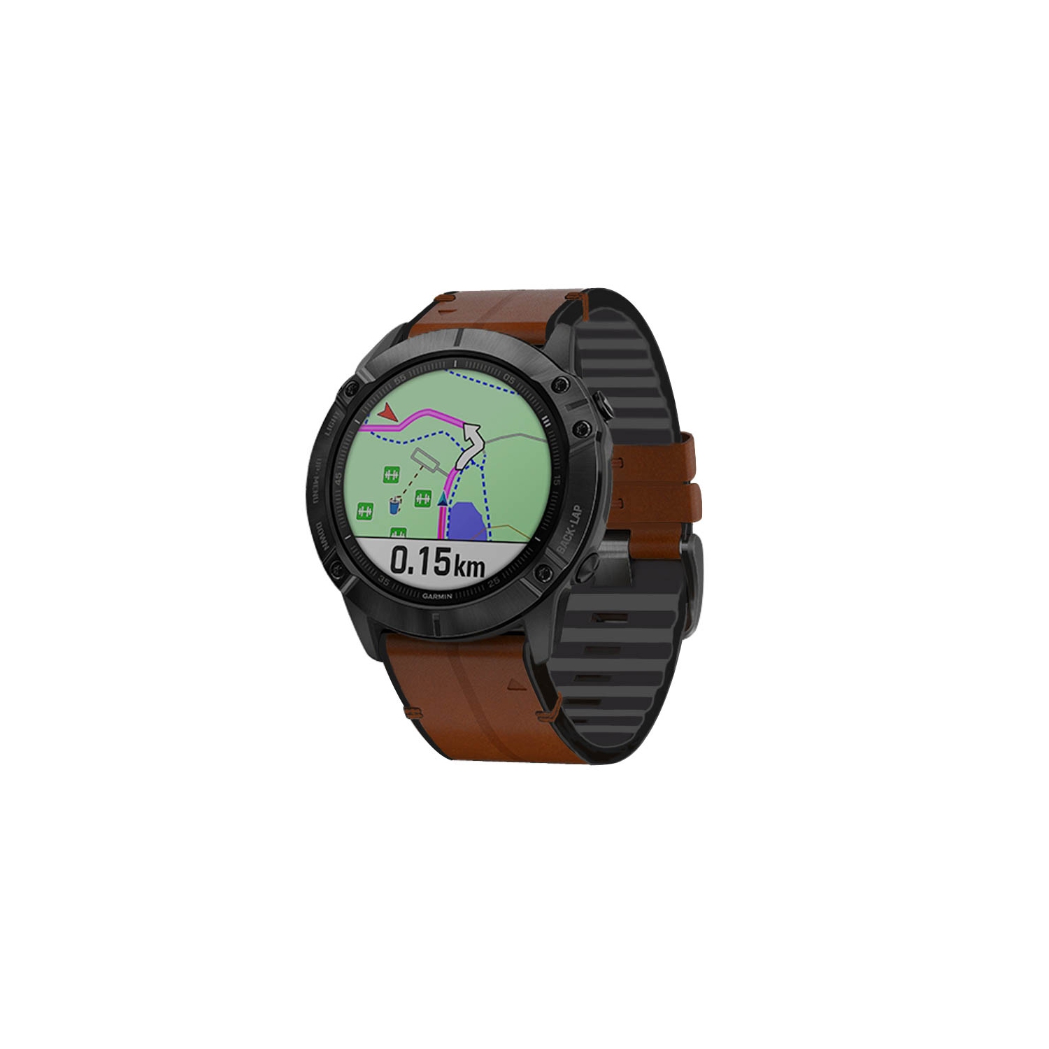 StrapsCo Silicone Strap for Garmin Fenix 3 / 3 HR / 5X / 5X Plus / 6X - Coffee