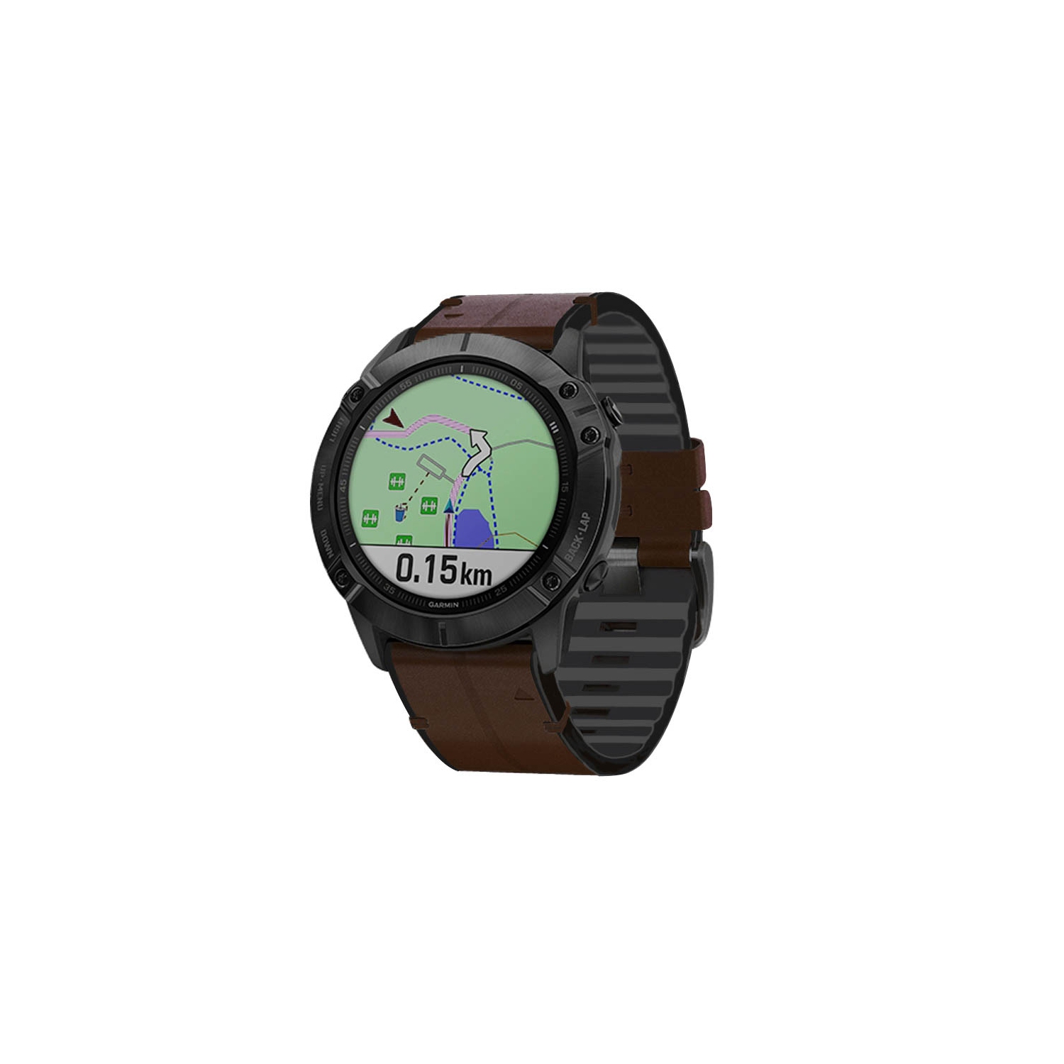 StrapsCo Silicone Strap for Garmin Fenix 3 / 3 HR / 5X / 5X Plus / 6X - Brown
