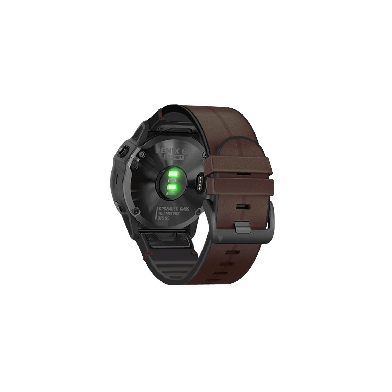 StrapsCo Silicone Strap for Garmin Fenix 3 / 3 HR / 5X / 5X Plus / 6X - Brown