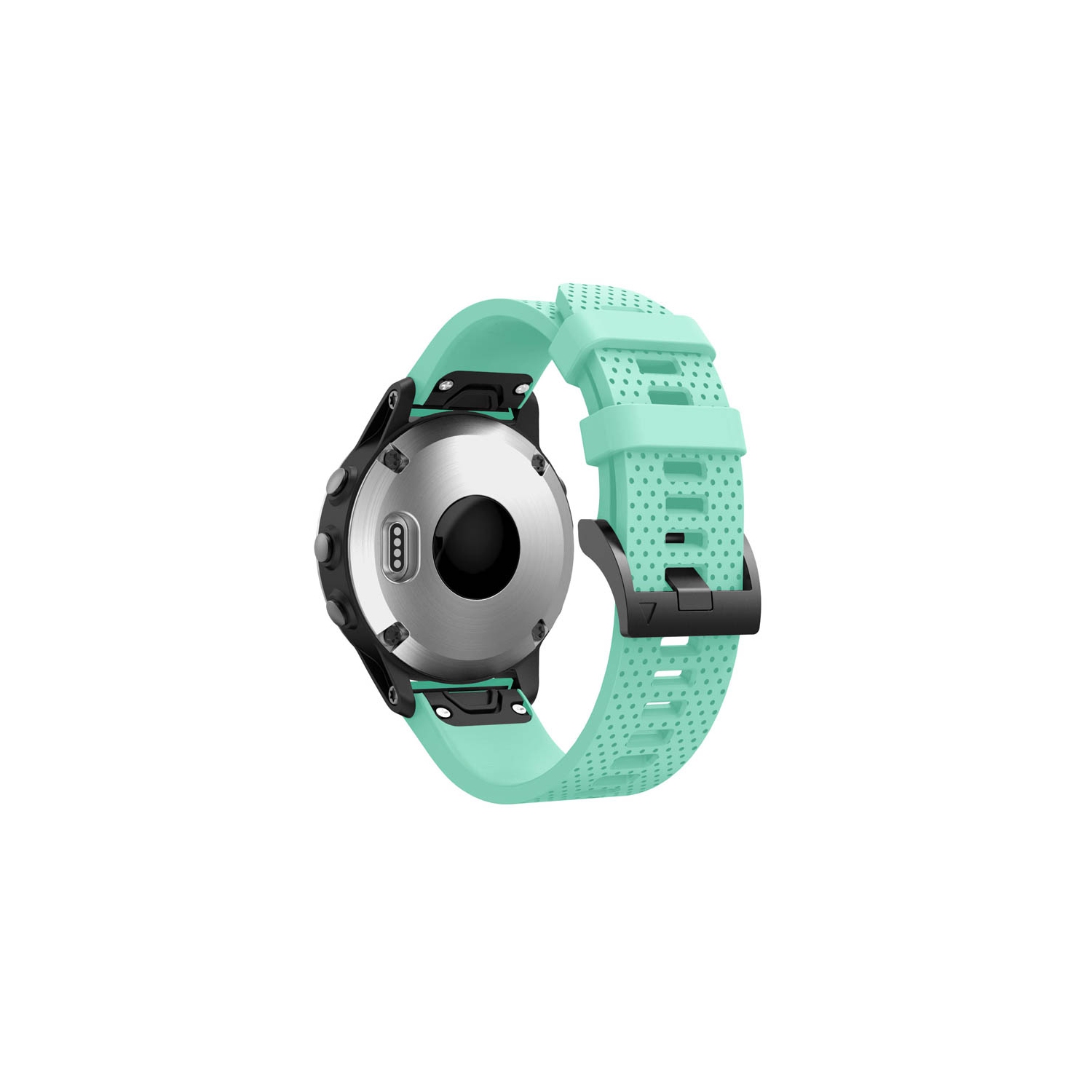 StrapsCo Sturdy Silicone Rubber Watch Band Strap for Garmin Fenix 5S - Aqua