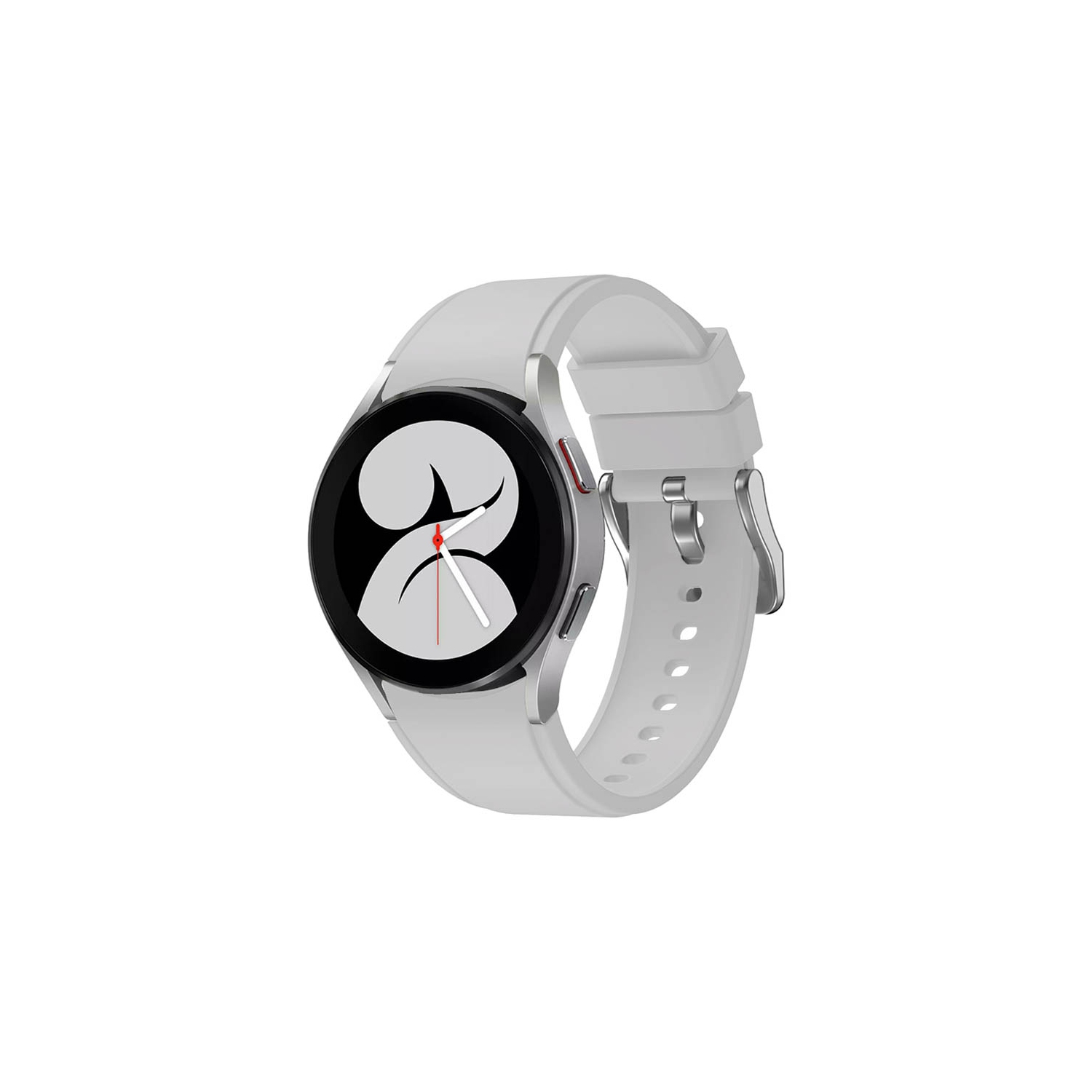 Sangle de montre en caoutchouc de silicone doux StrapsCo pour Samsung Galaxy Watch 4 - Gris doux