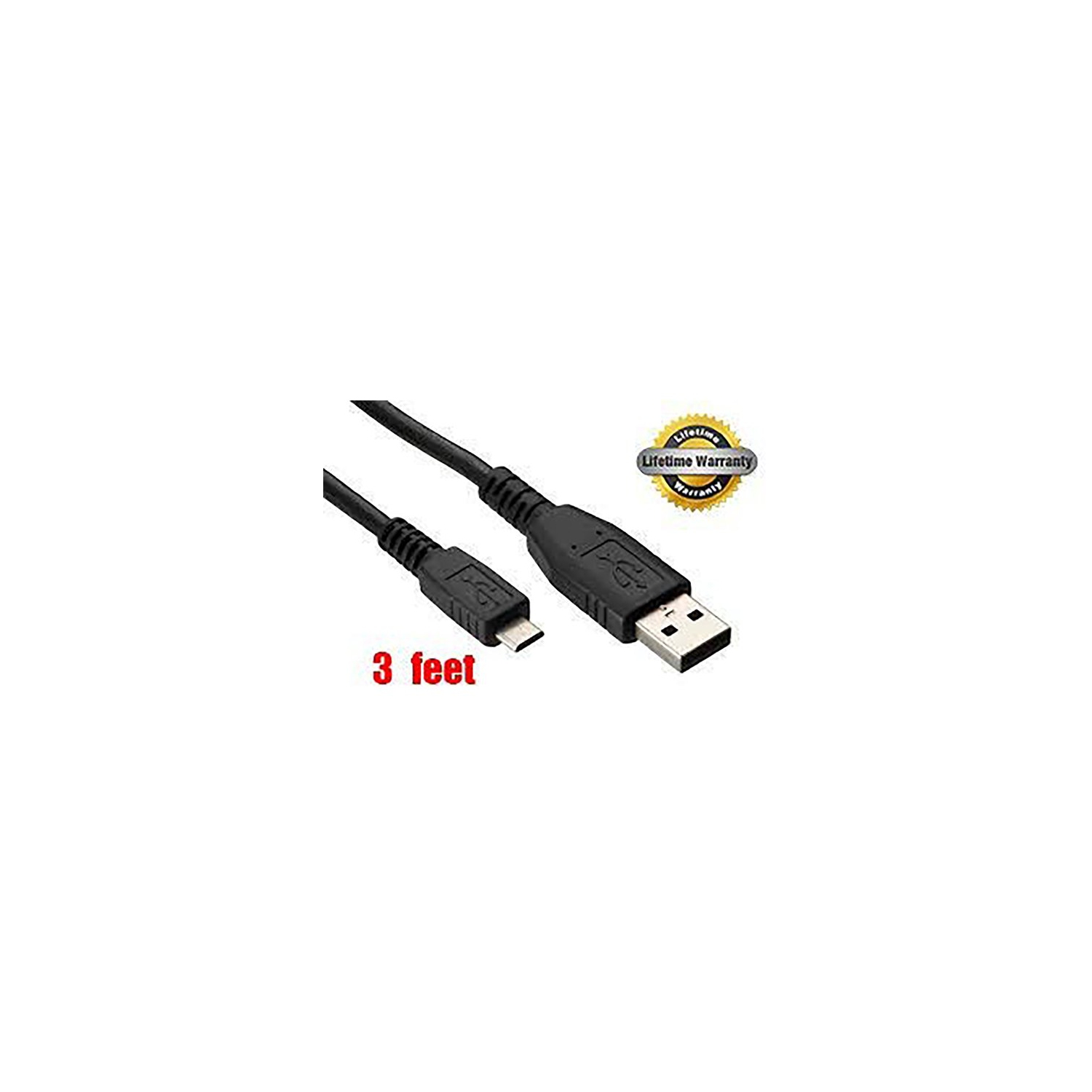 USB to Micro-USB Cable - 3 Ft. - Nickel Plated- Charging Cable and Data Transfer for Amazon Kindle Fire