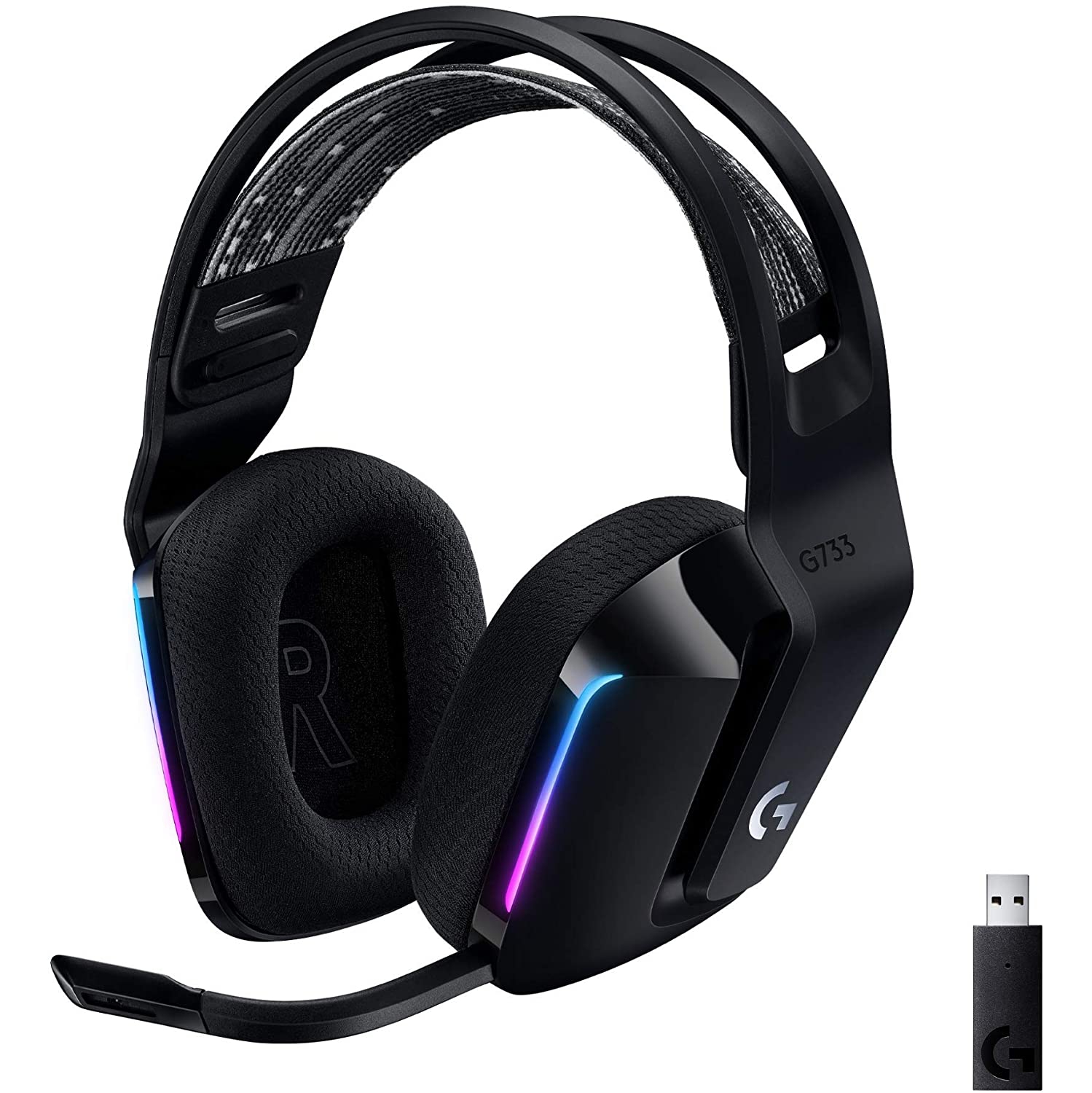 Refurbished (Excellent) - Logitech G733 LIGHTSPEED Wireless Gaming Headset (Black)