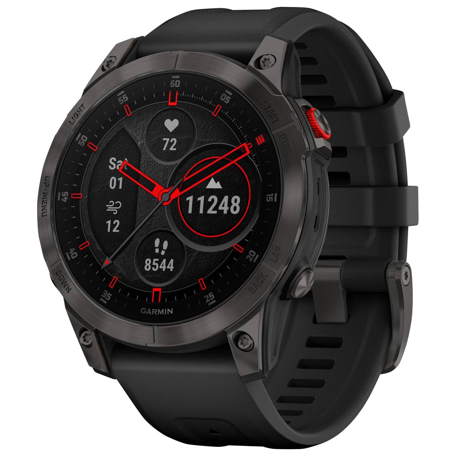 Garmin epix Gen 2 47mm Bluetooth Active Smartwatch Black Titanium Back Best Buy Canada