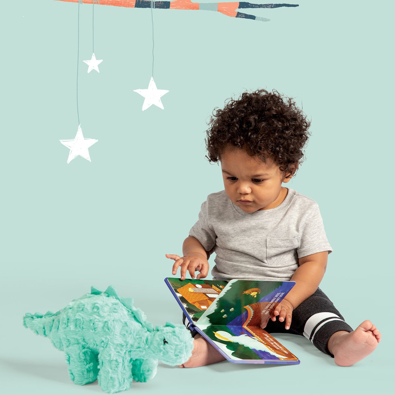 Manhattan Toy Board Book - Sleepy Not Sleepy: A Tiny Dino's Bedtime Adventure