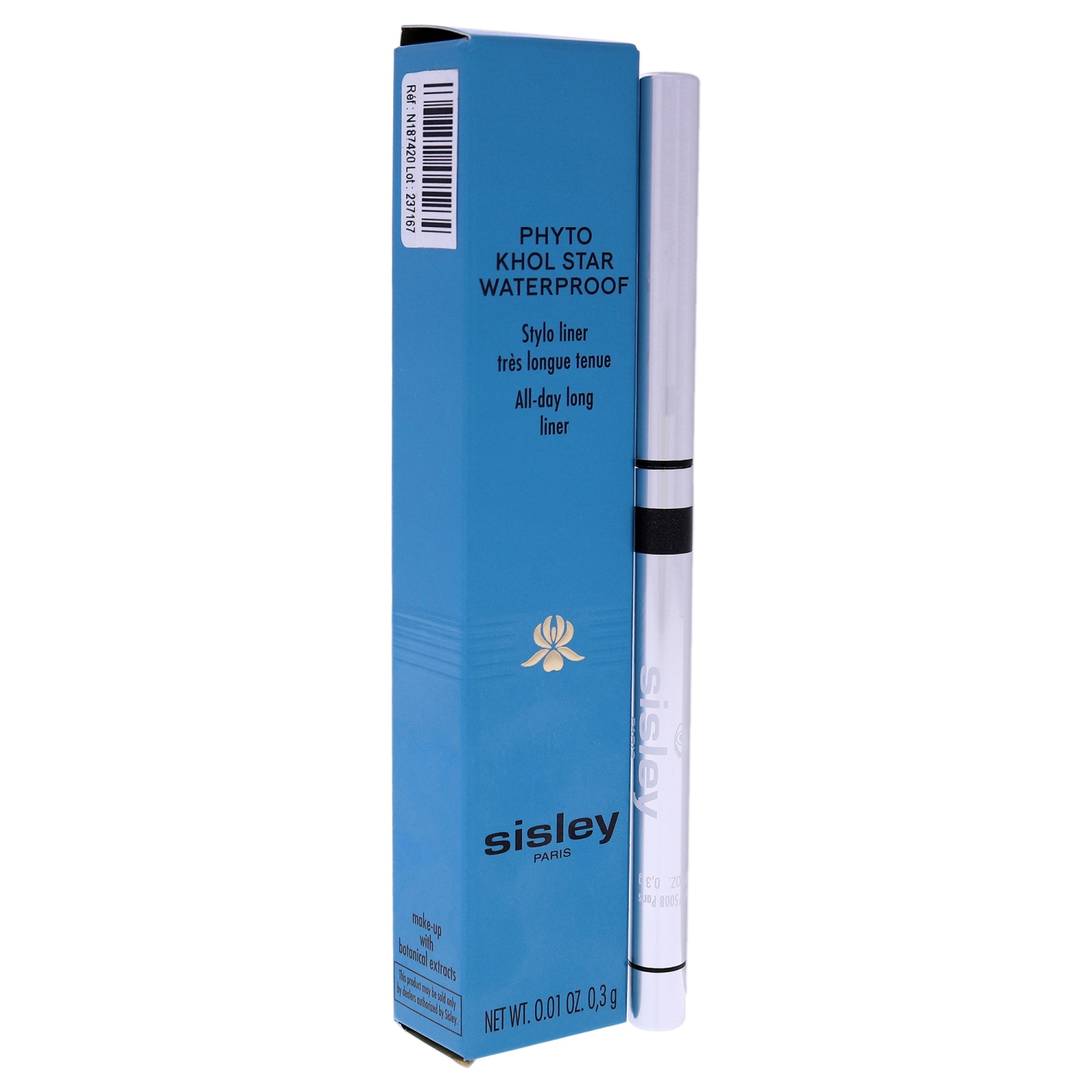 Phyto Khol Star Waterproof - 01 Sparkling Black by Sisley for Women - 0.01 oz Eyeliner