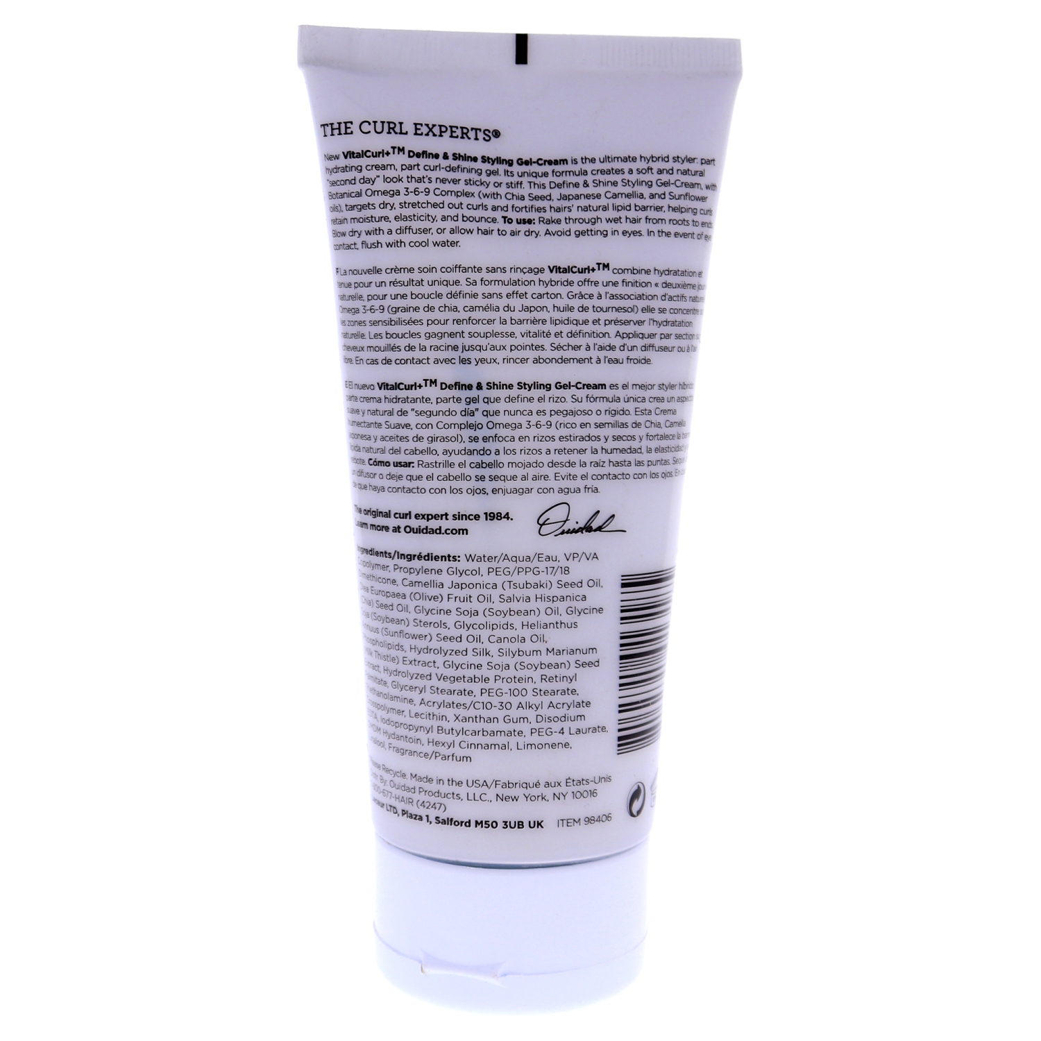 VitalCurl Plus Define and Shine Styling Gel-Cream by Ouidad for Unisex - 6 oz Cream