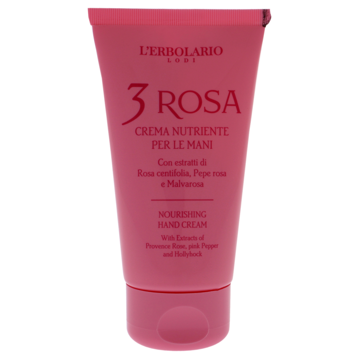 3 Rosa Nourishing Hand Cream by LErbolario for Unisex - 2.5 oz Cream