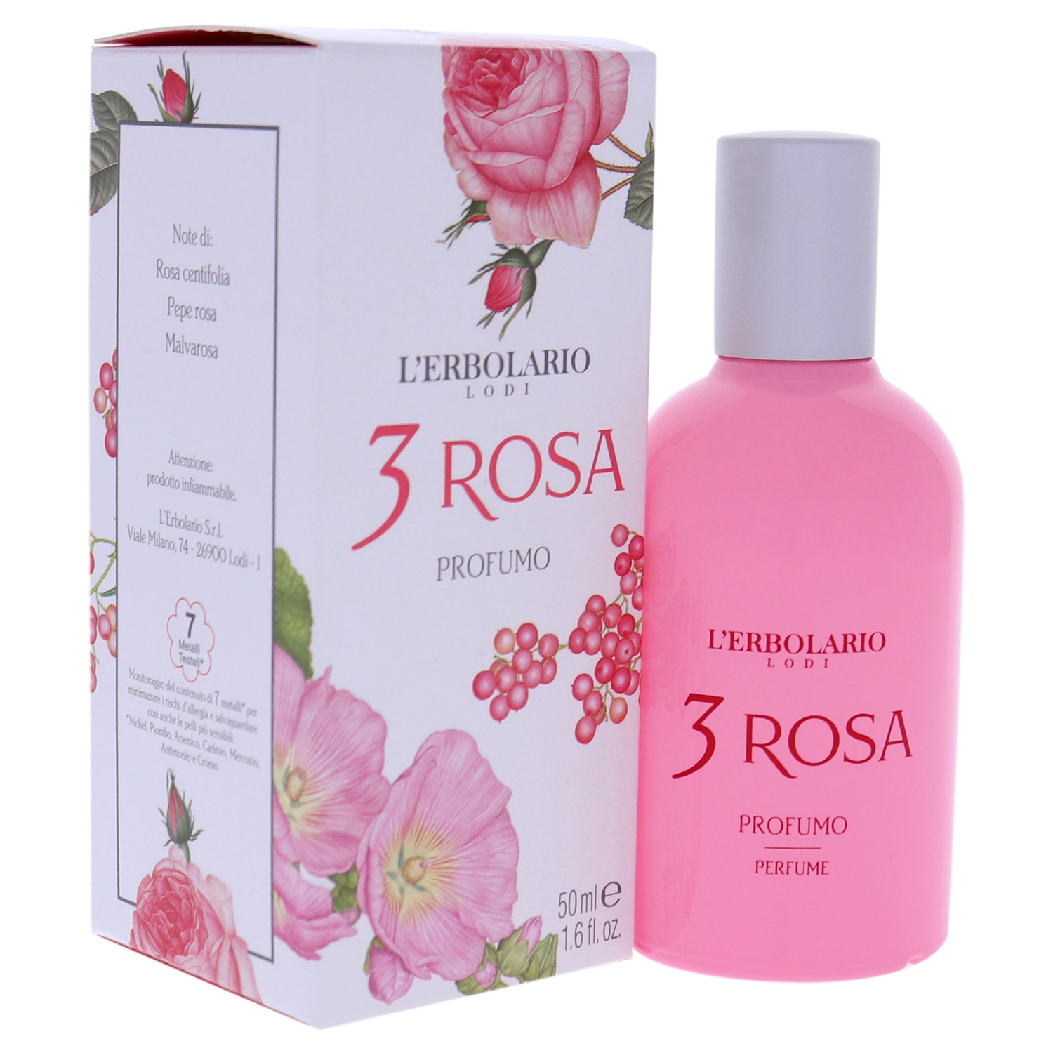 3 Rosa par LErbolario pour unisexe - 1,6 oz de Spray EDP