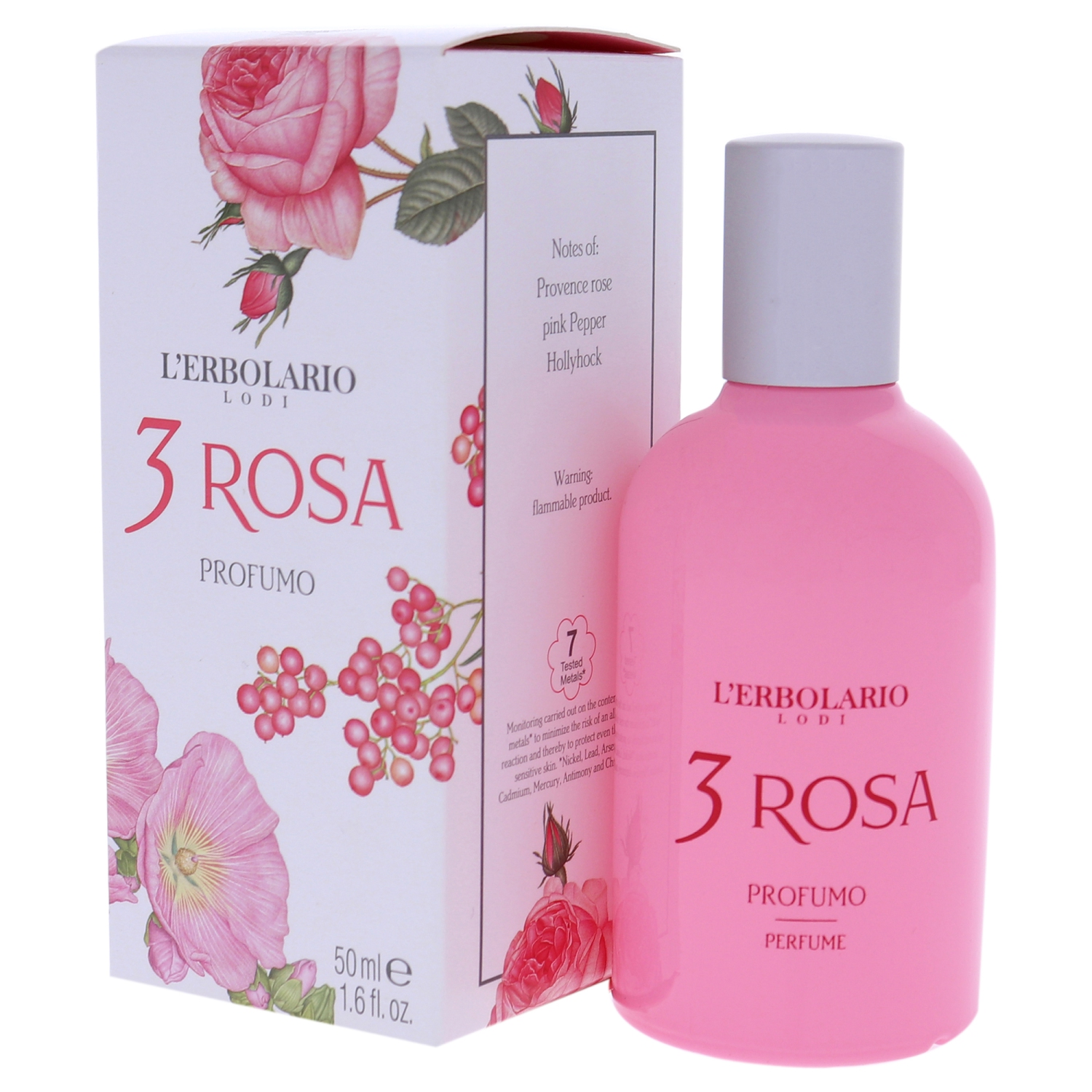 3 Rosa par LErbolario pour unisexe - 1,6 oz de Spray EDP