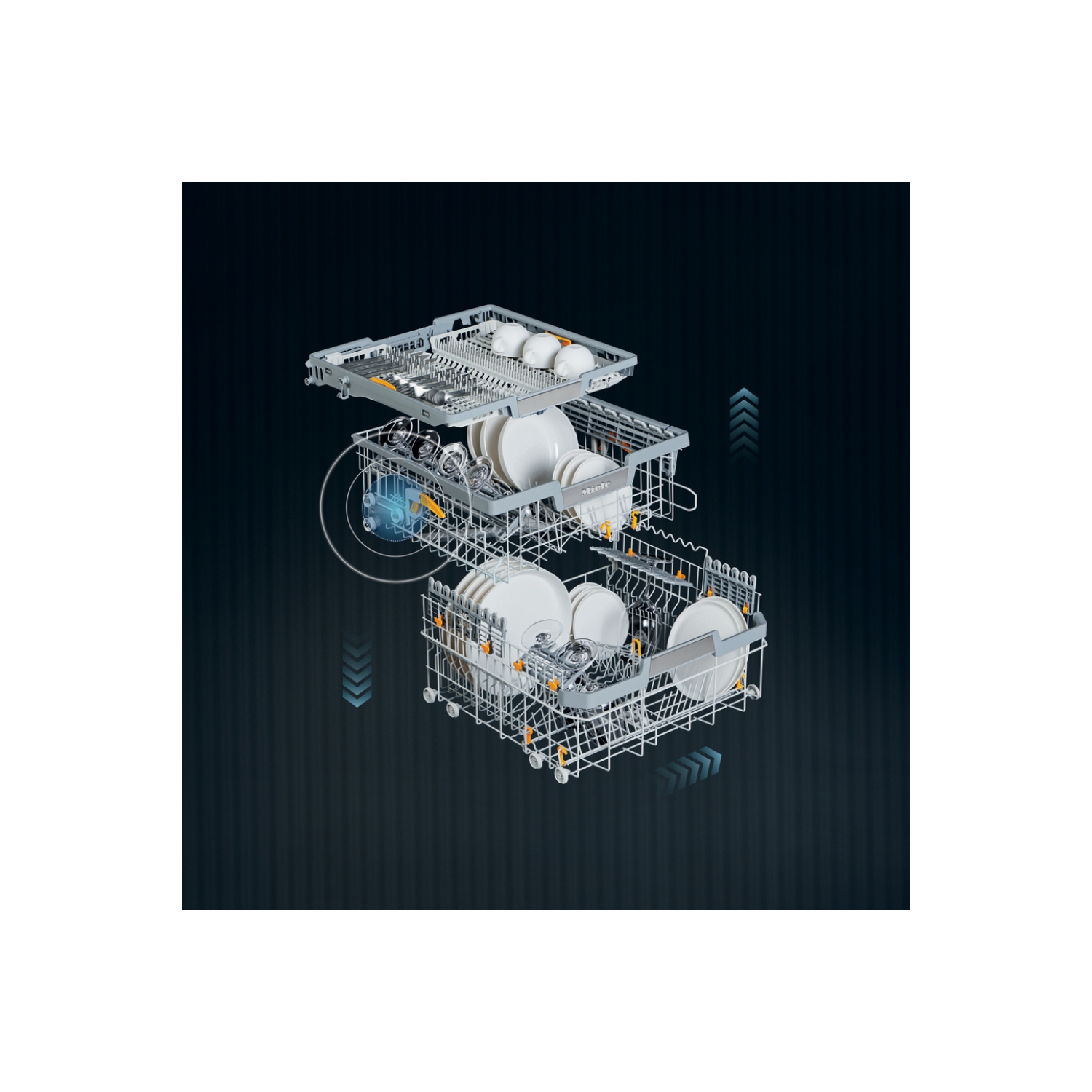 Miele G 5216 SCU Pre-finished, Full-size Dishwasher with 3D MultiFlex Cutlery Tray and AutoOpen Drying, Stainless Steel