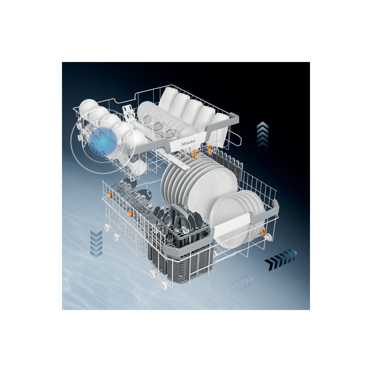 Lave-vaisselle pleine grandeur préfini 24 po 44 dB de Miele avec panier à couverts - G 5006 U - Blanc brillant