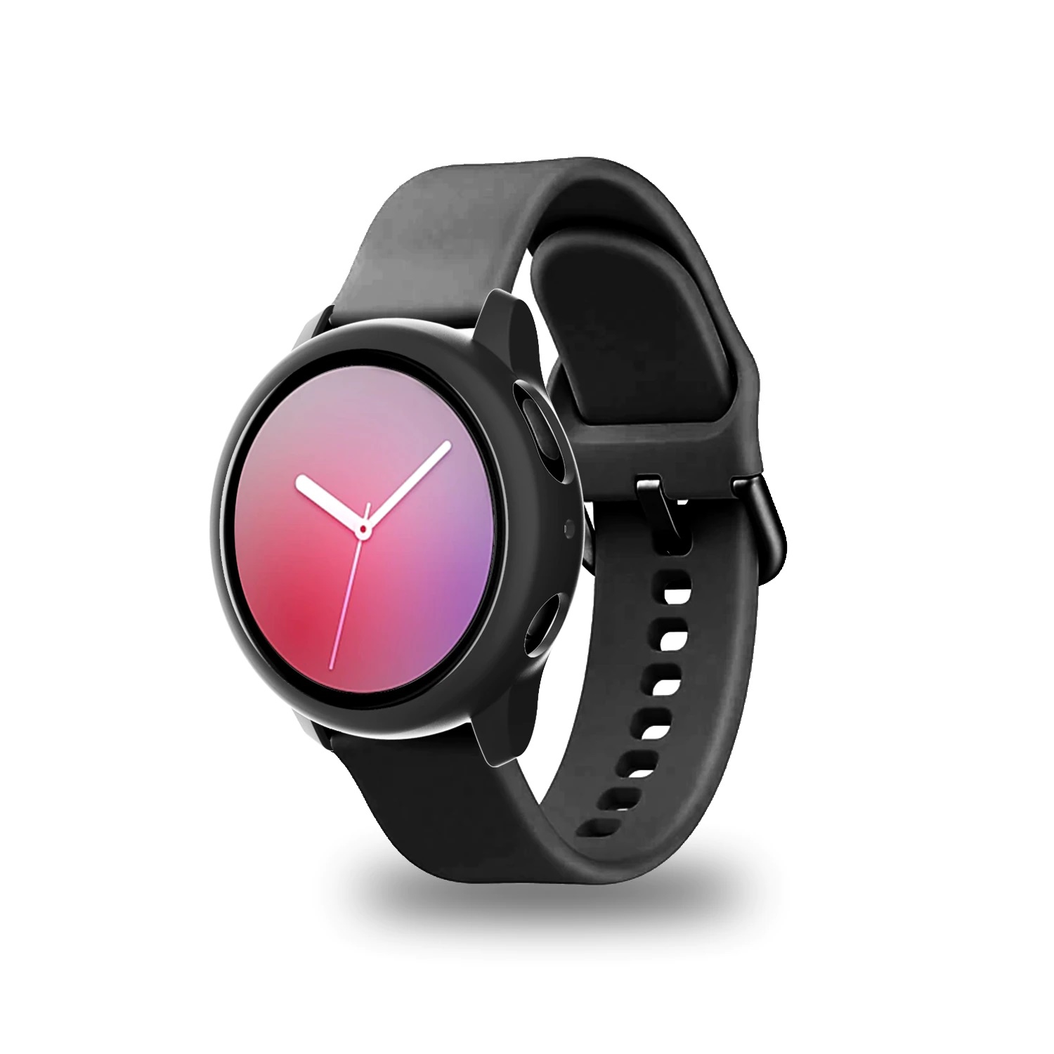 Samsung Galaxy Watch 4 [40mm] Protection globale à 360 °, écran en verre trempé intégré et étui rigide pour PC avec coque de protection, uniquement