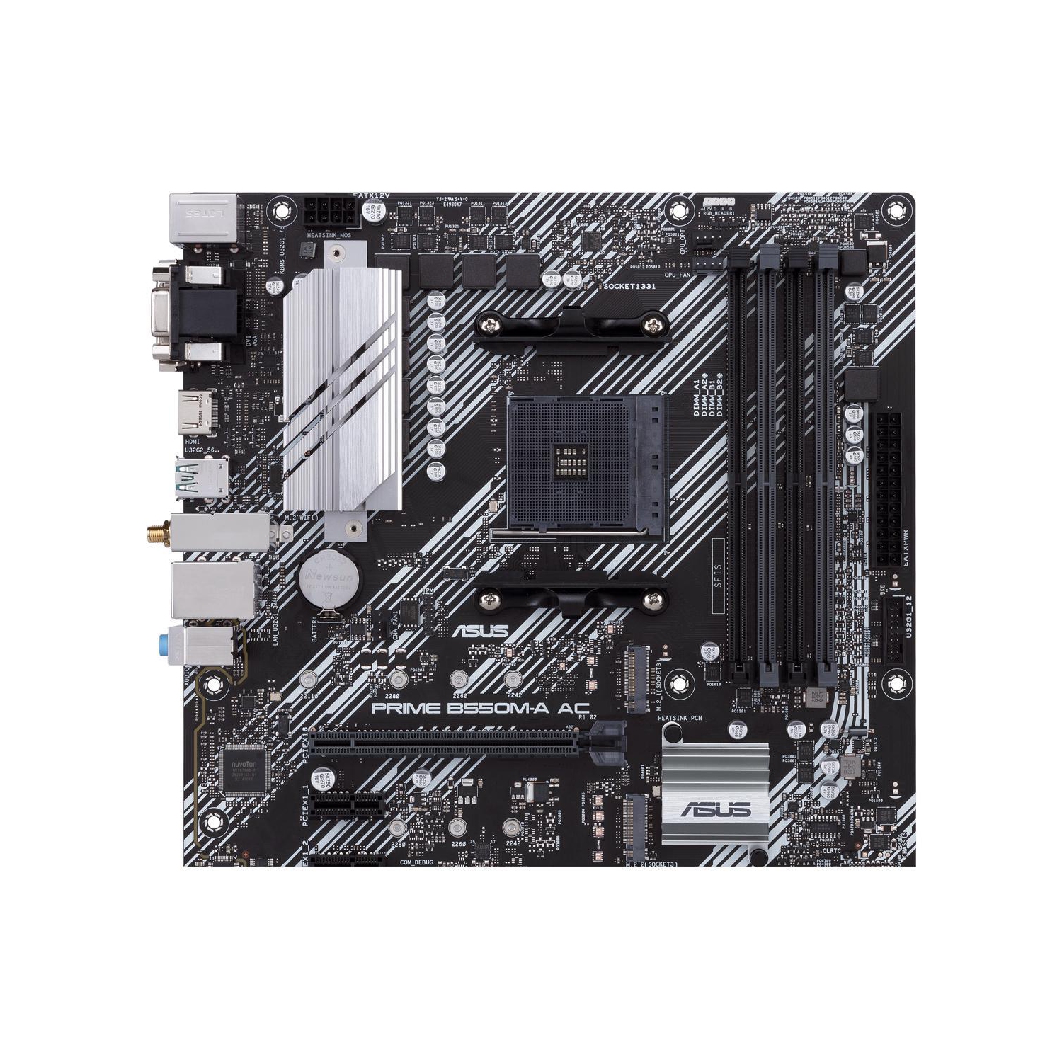 ASUS PRIME B550M-A AC AM4 AMD B550 SATA 6Gb/s Micro ATX AMD Motherboard