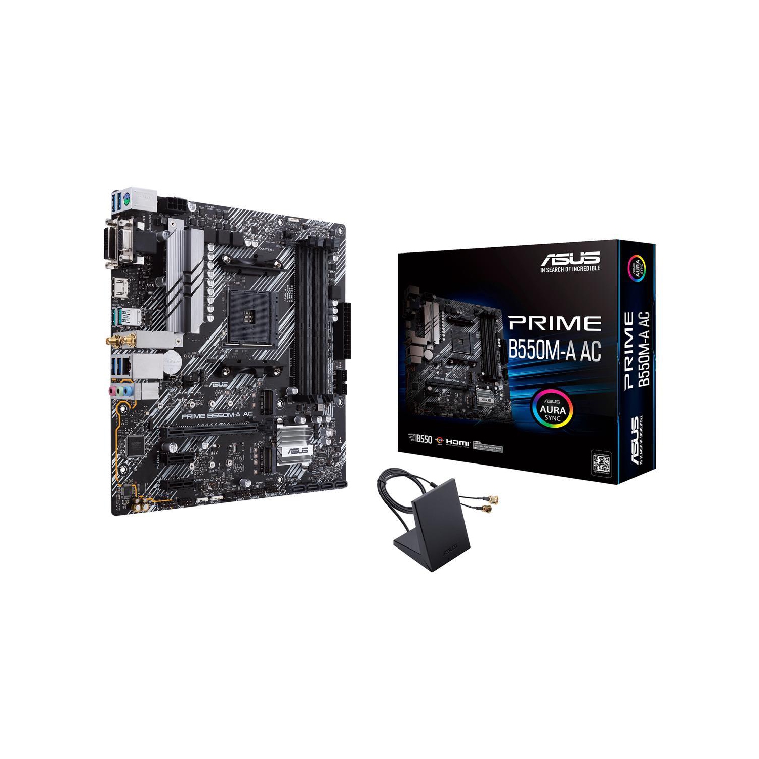 ASUS PRIME B550M-A AC AM4 AMD B550 SATA 6Gb/s Micro ATX AMD Motherboard