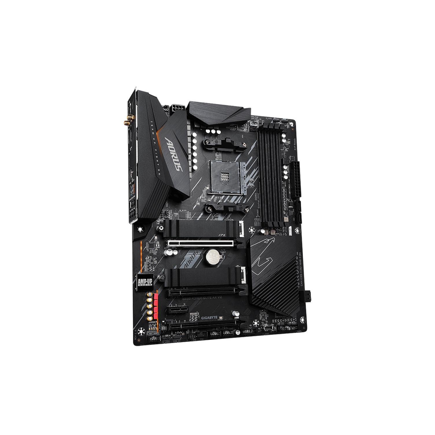 Gigabyte B550 AORUS ELITE AX V2 (AMD Ryzen 5000/B550/ATX/True 12+2 Phases Digital VRM/PCIe4.0/DDR4/USB3.2 Gen 1/Realtek ALC1200/Intel WiFi 6/2xM.2