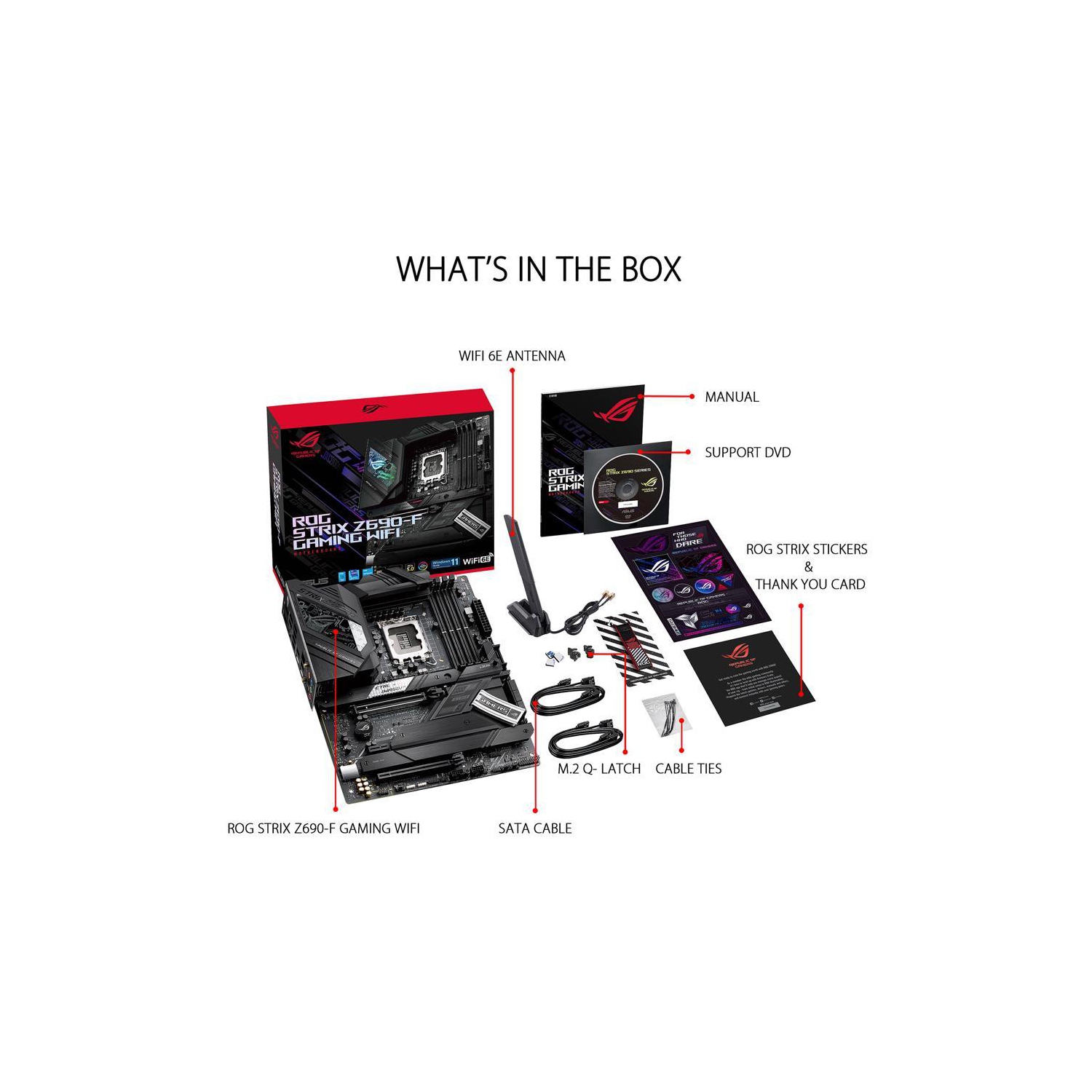 Carte mère de jeu ASUS ROG Strix Z690-F Gaming WiFi 6E LGA 1700 Intel 12e génération ATX - PCIe 5.0, DDR5, 16+1 étages d'alimentation, 2,5 Gb LAN,