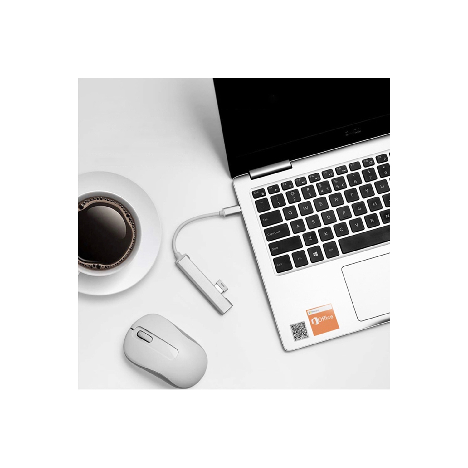 HUB USB-C avec 4 ports USB pour iMac, MacBook, iPad, Surface, Galaxy, PC portable et plus - Adaptateur multi-port USB Type-C vers hub USB 3.0