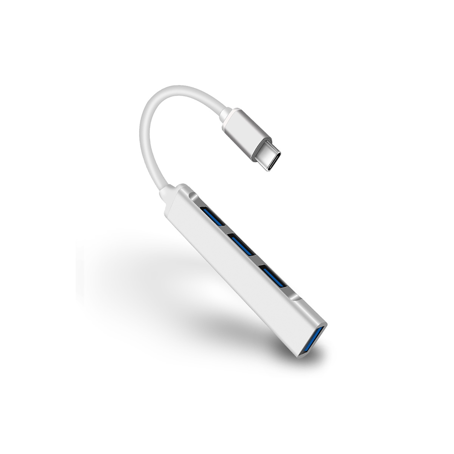 HUB USB-C avec 4 ports USB pour iMac, MacBook, iPad, Surface, Galaxy, PC portable et plus - Adaptateur multi-port USB Type-C vers hub USB 3.0