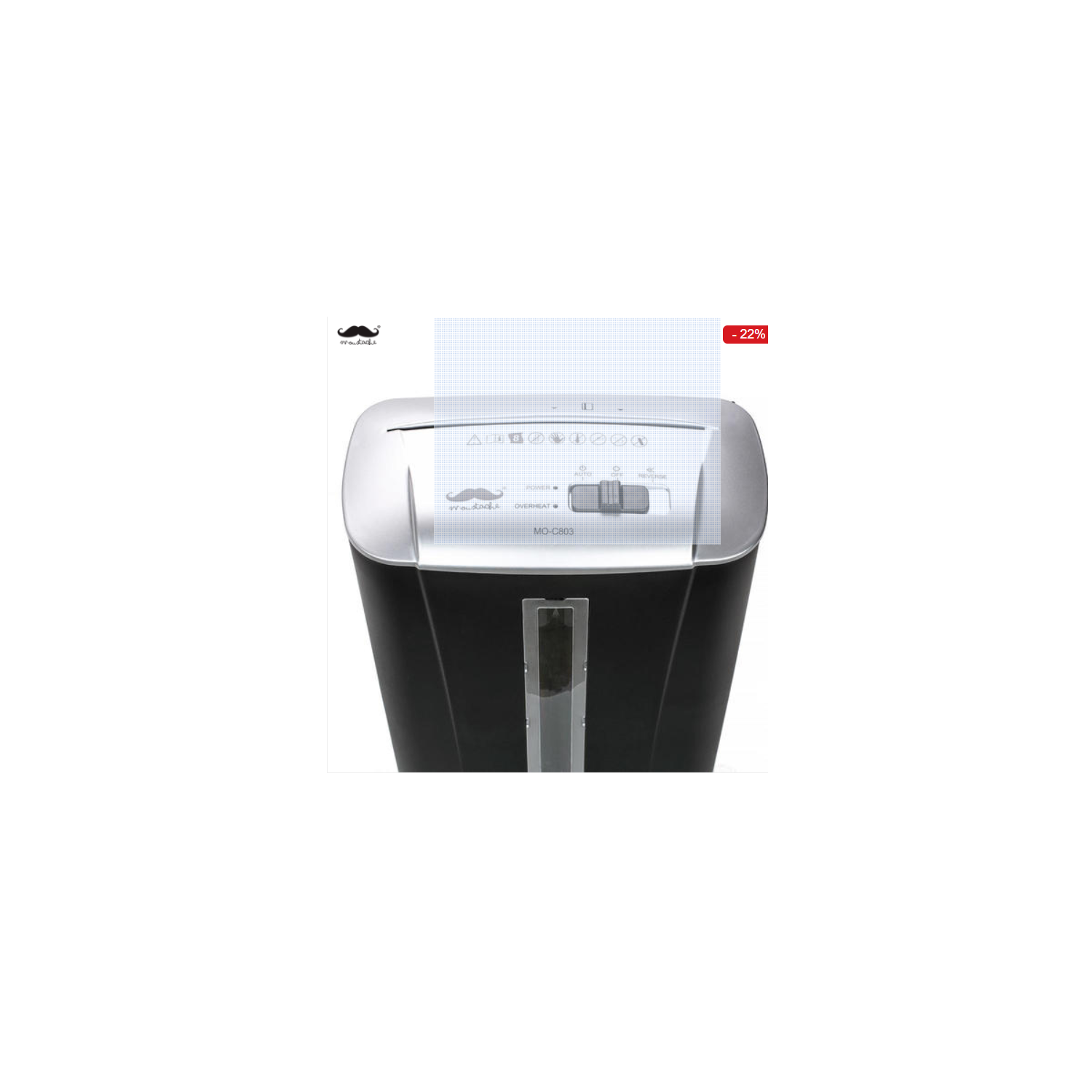 8-Sheet papier et crédit déchiqueteuse à coupe transversale