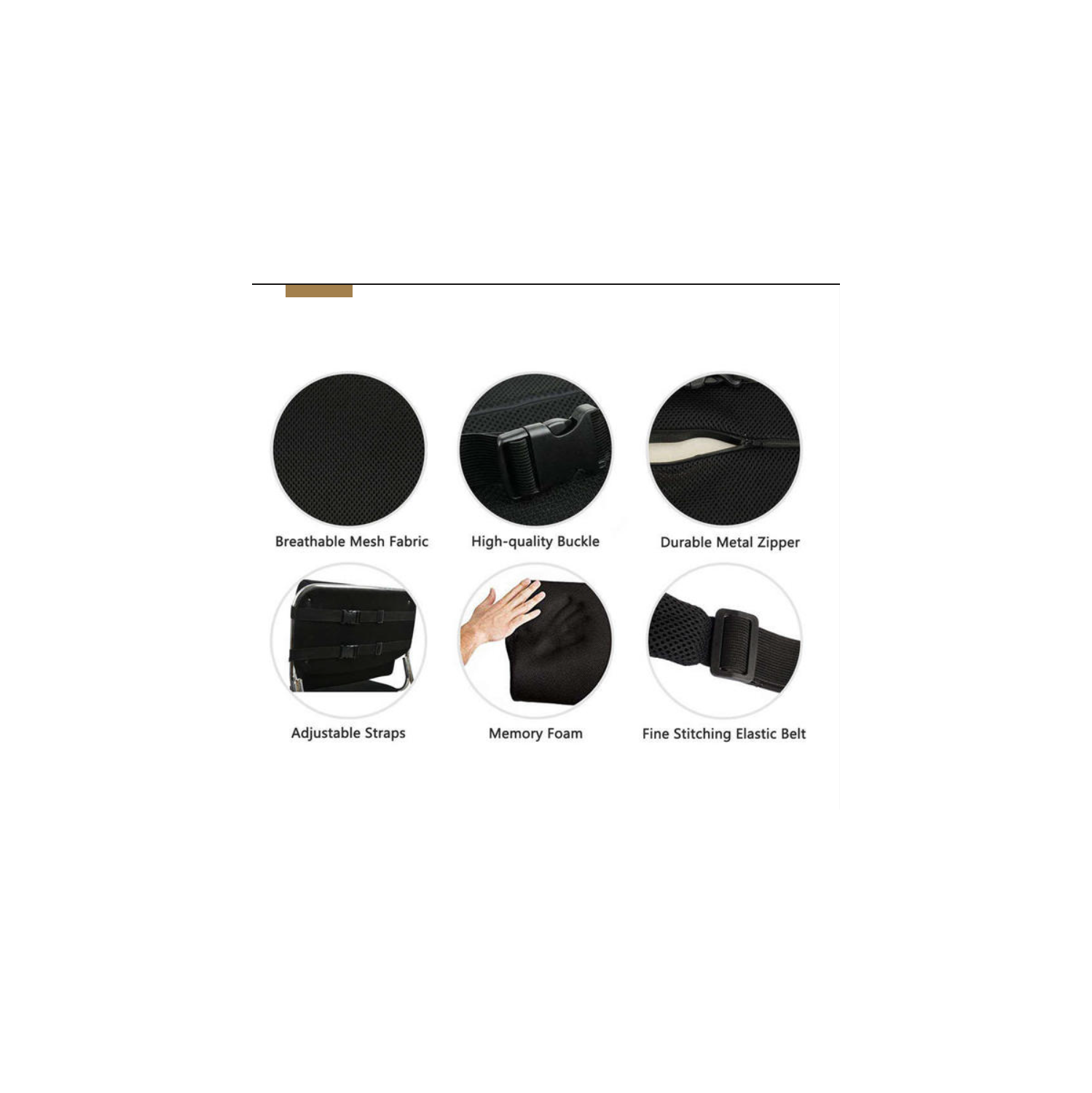 Oreiller de soutien lombaire en mousse à mémoire de forme