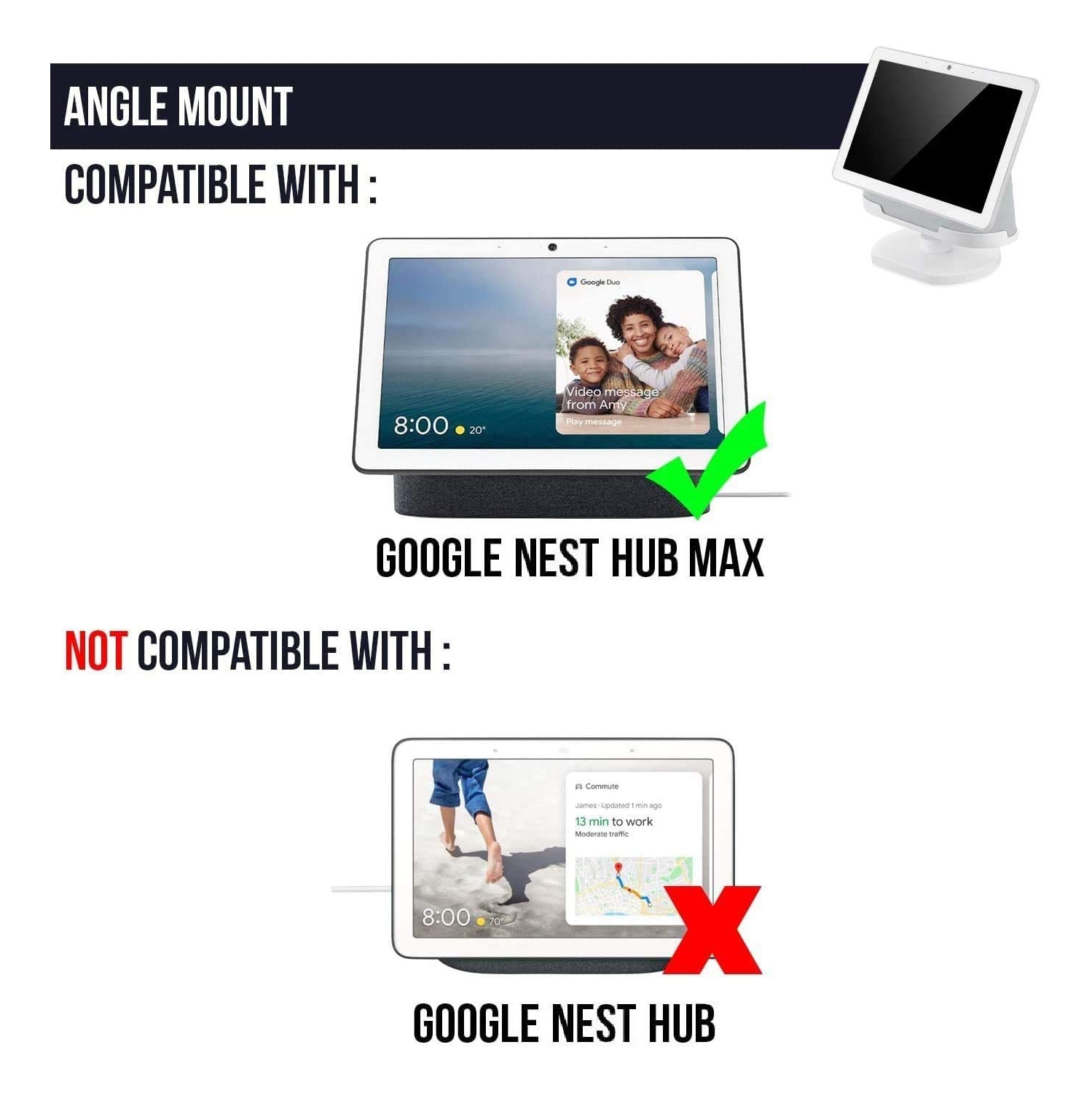Support Ajustable pour Google Nest Hub Max