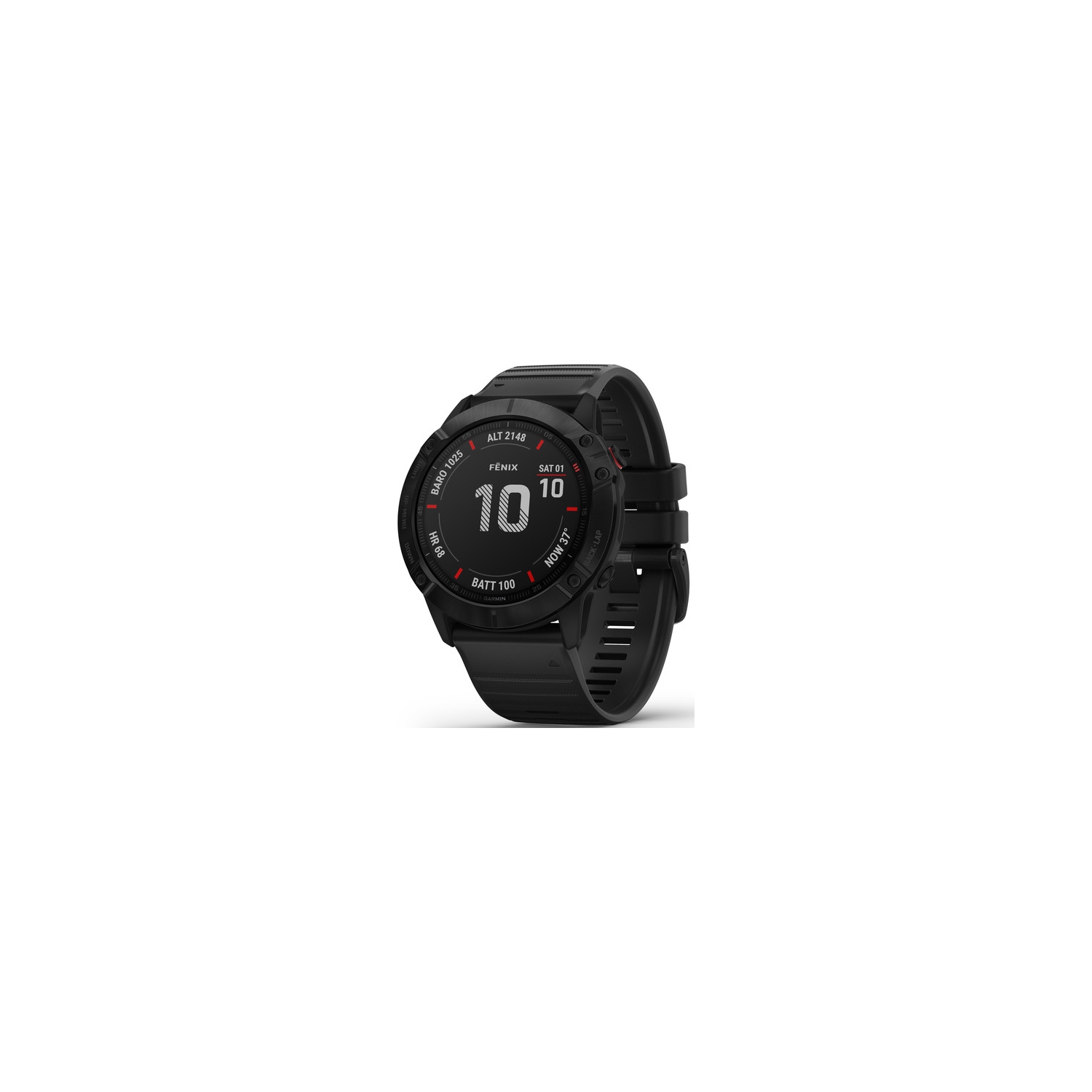 Garmin fenix 6X Multisport GPS Smartwatch 51mm, Pro, Black / Black Band 010-02157-00
