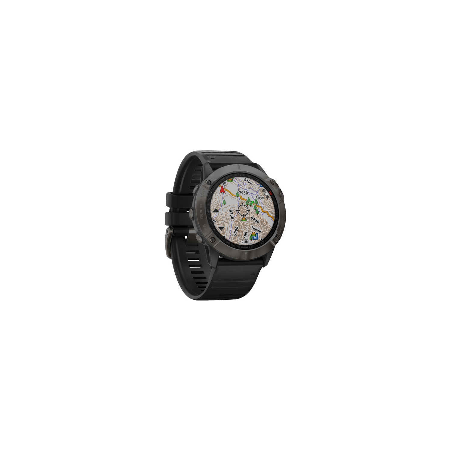 Garmin fenix 6X Multisport GPS Smartwatch 51mm, Sapphire, Carbon Gray DLC / Black Band 010-02157-10
