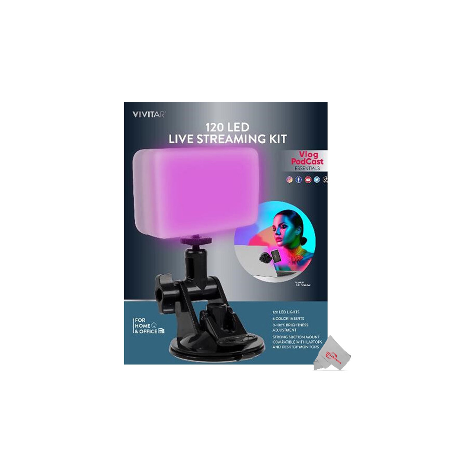 Trousse de diffusion en direct DEL Vlog Podcast Essentials de Vivitar