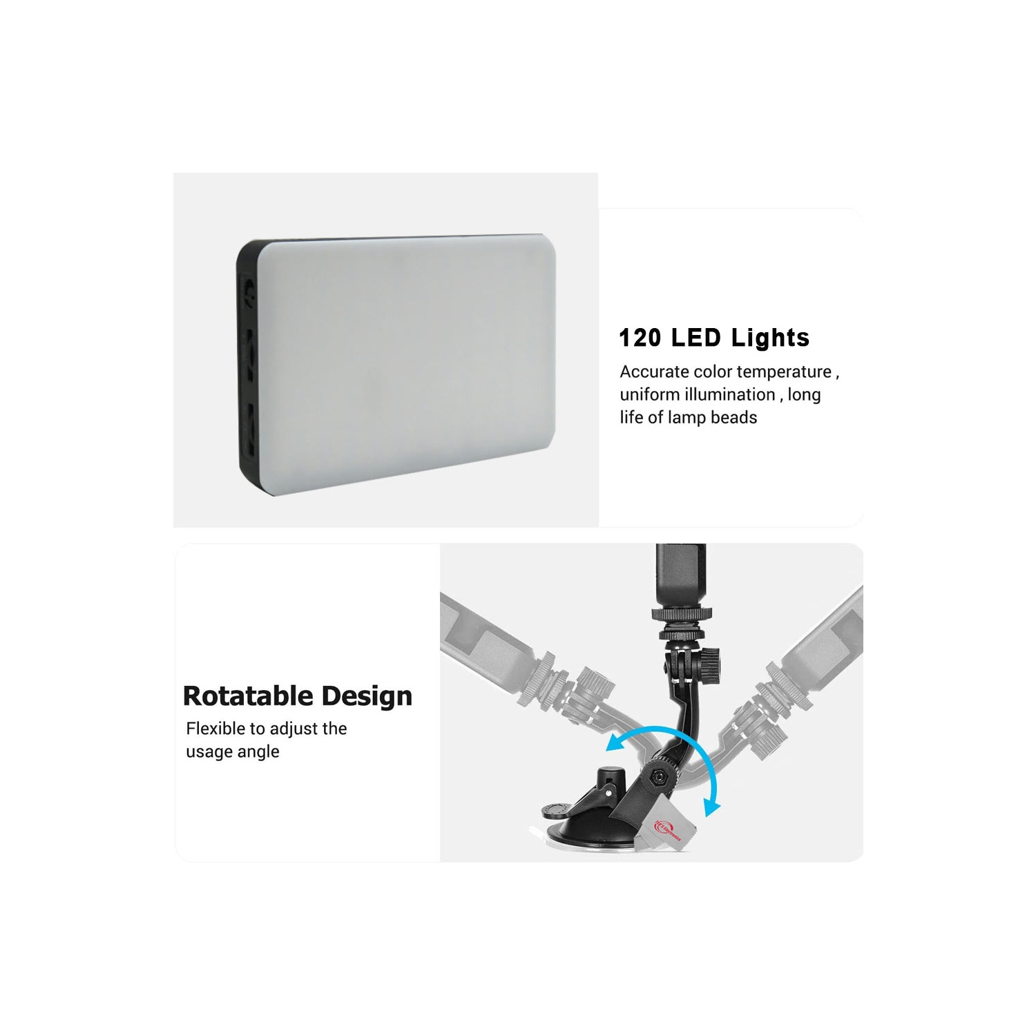 Trousse de diffusion en direct DEL Vlog Podcast Essentials de Vivitar