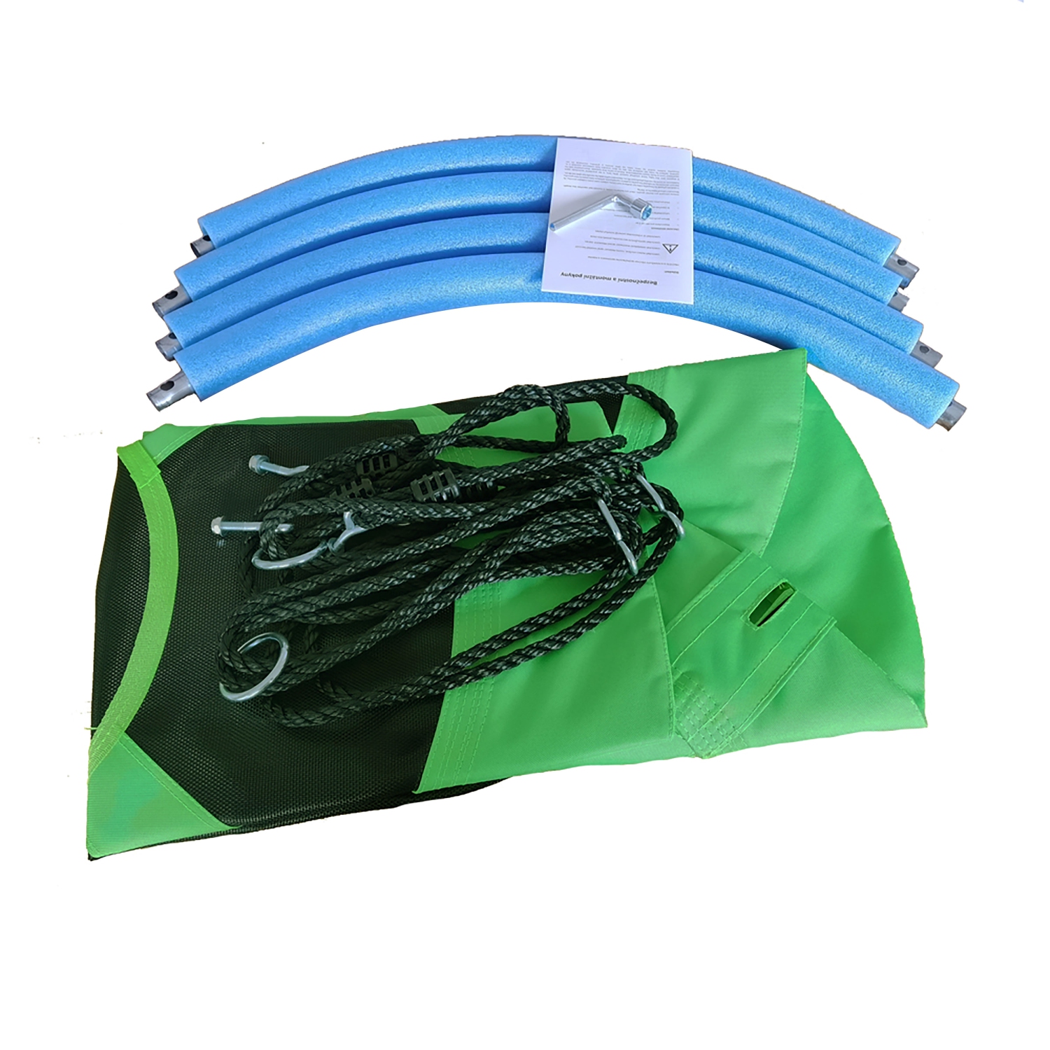 Outdoor Swing Kids Round Tree Anchor Hammock Saucer Backyard Hanging Seat with Adjustable Ropes, Green Color