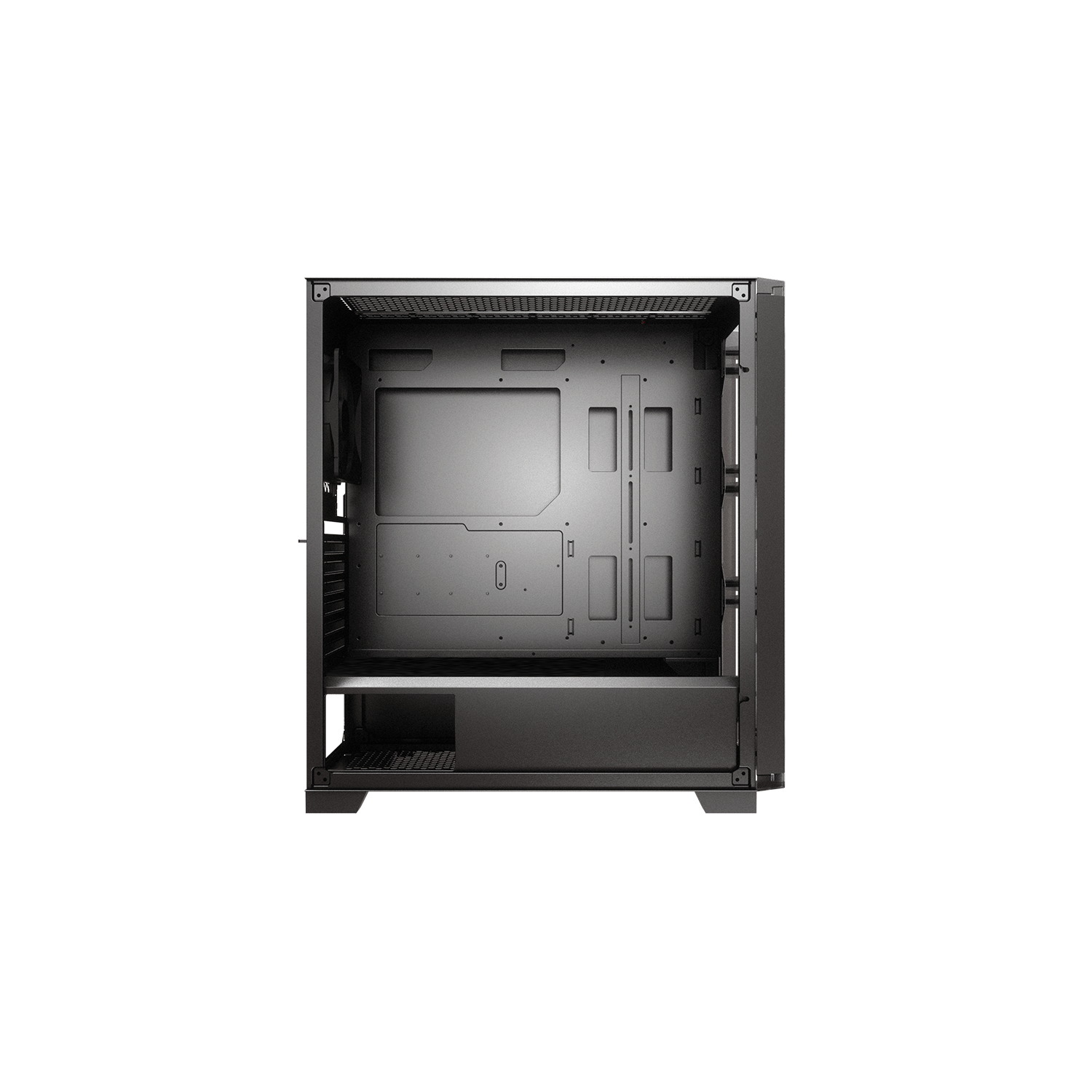 Cougar Dark Blader X5 Mid Tower ATX Computer Case, Tempered Glass Side Panel, 1x 120mm Black Fan Pre-Installed, Translucent Black