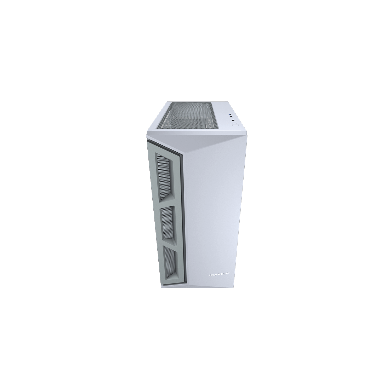 Boîtier d'ordinateur mi-tour ATX Cougar Dark Blader X5, panneau latéral en verre trempé, 1 ventilateurs noirs 120&nbsp;mm préinstallés, blanc