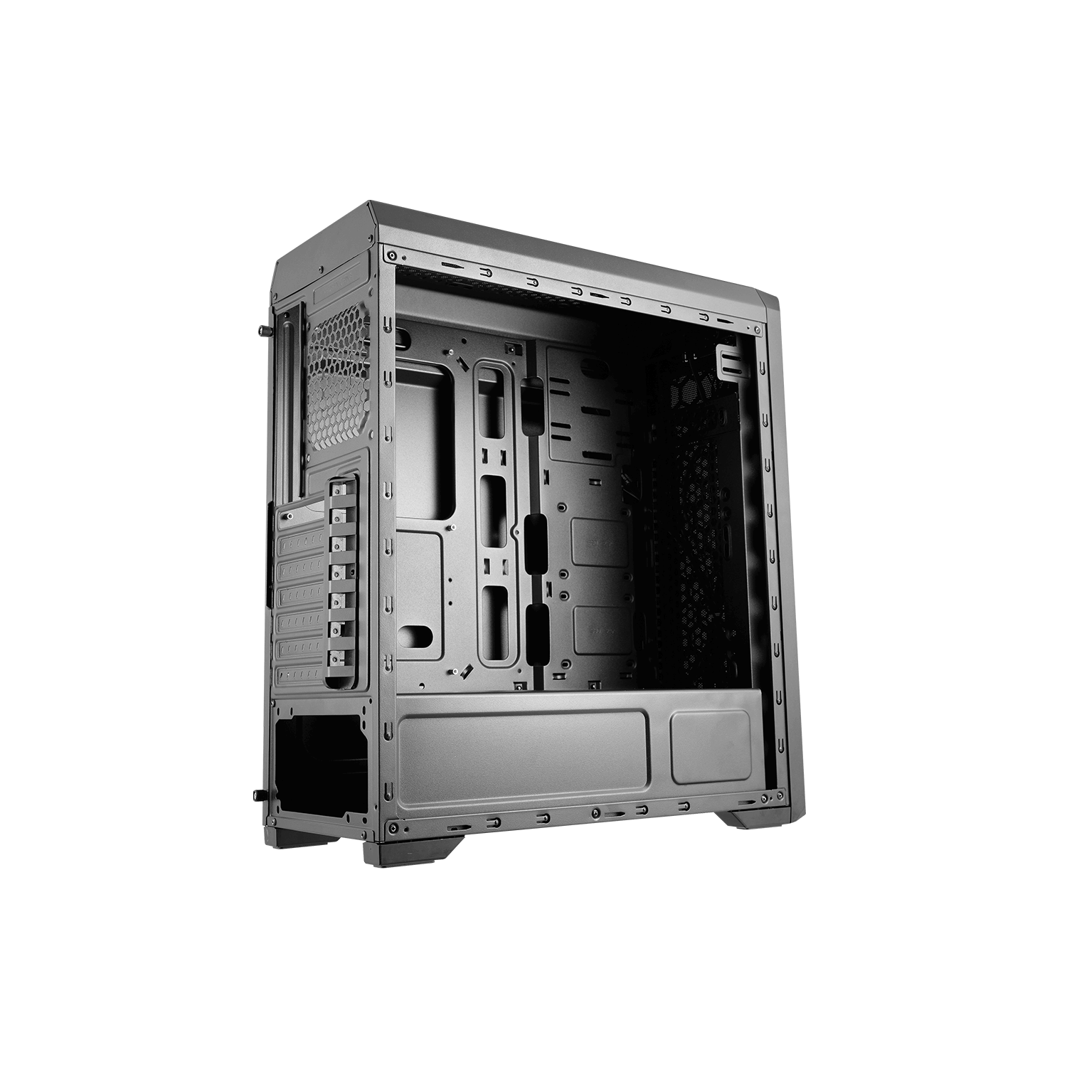 Tour d'ordinateur mi-haute ATX Cougar MX350 RGB, panneau latéral en verre trempé, 2 ventilateurs 120&nbsp;mm ARGB préinstallés, noir