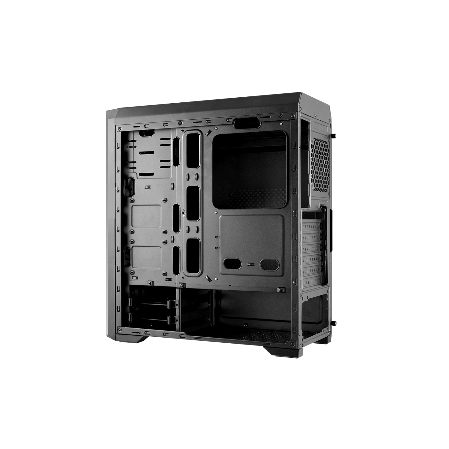 Tour d'ordinateur mi-haute ATX Cougar MX350 RGB, panneau latéral en verre trempé, 2 ventilateurs 120&nbsp;mm ARGB préinstallés, noir