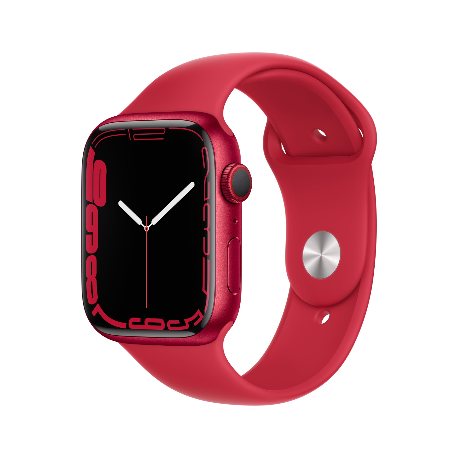 Apple Watch Series 7 45mm Red Aluminum Case with Red Sport Band
