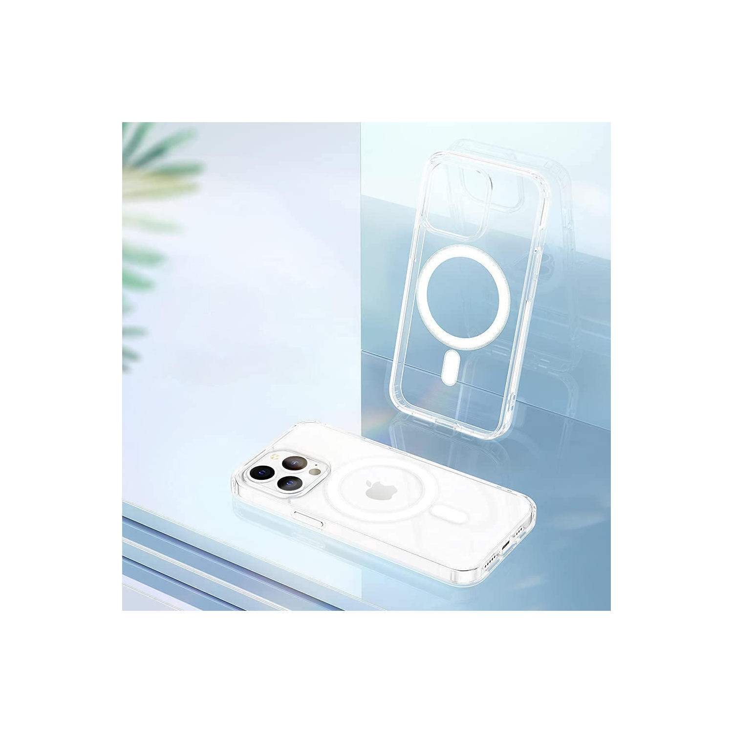 Lucency Transparent Phone Case Compatible with Magsafe Charger for iPhone 13 Pro 6.1” 2021 ,without turning yellow color, anti fingerprints,